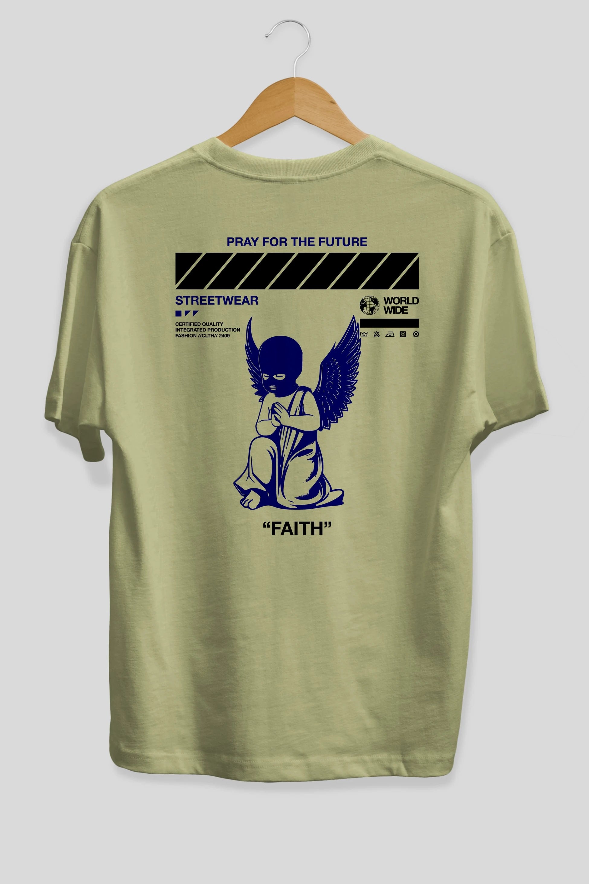 Pray for The Future Arka Baskılı Oversize t-shirt Erkek Kadın Unisex