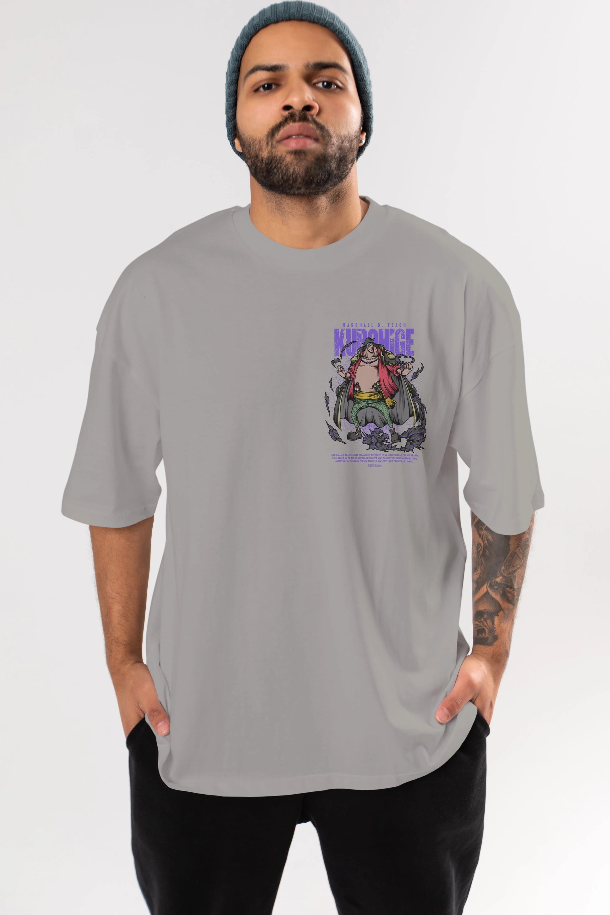 Marshall D. Teach Ön Sol Baskılı Oversize t-shirt Erkek Kadın Unisex %100 Pamuk Bisiklet Yaka tişort