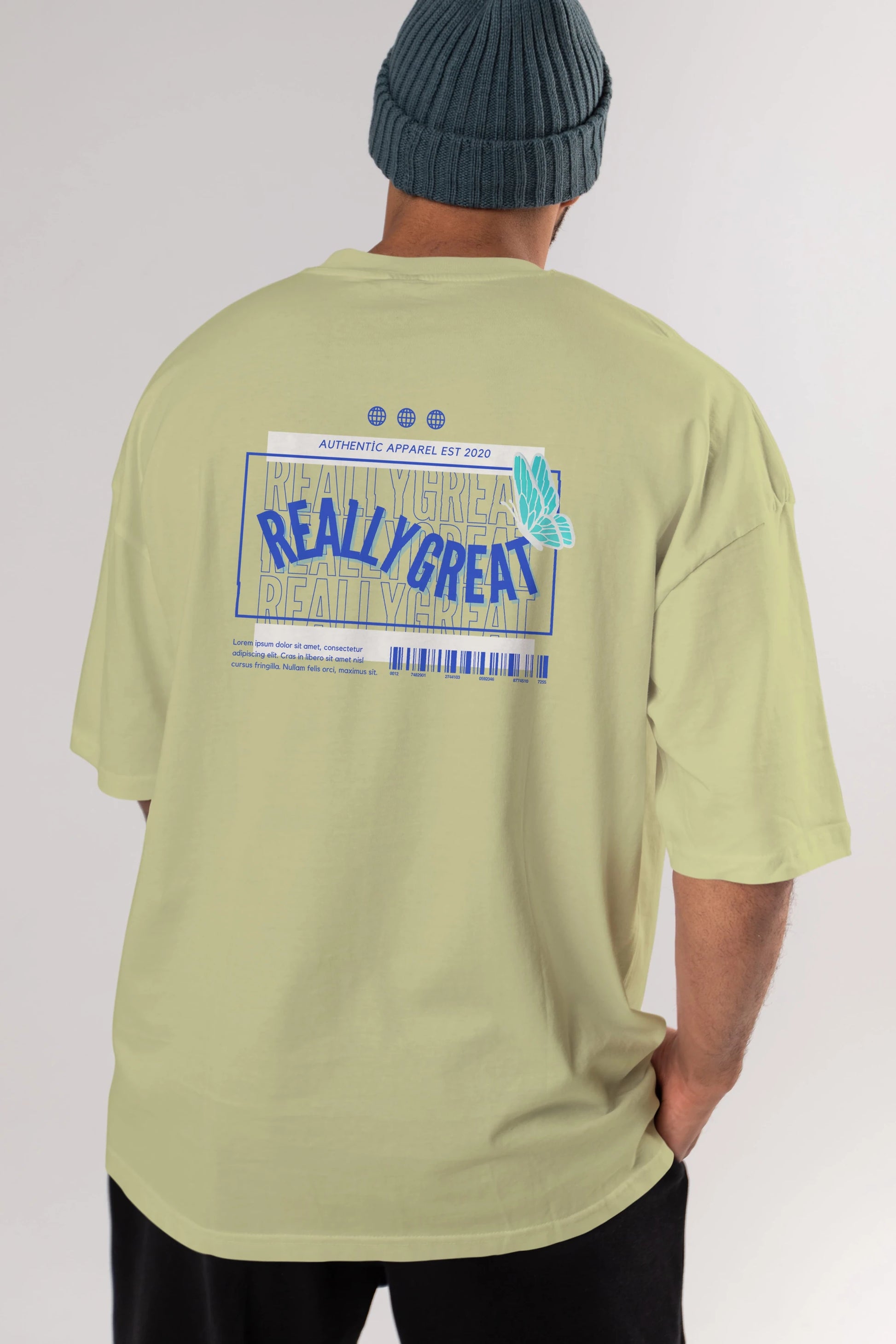 Really Great Yazılı Arka Baskılı Oversize t-shirt Erkek Kadın Unisex