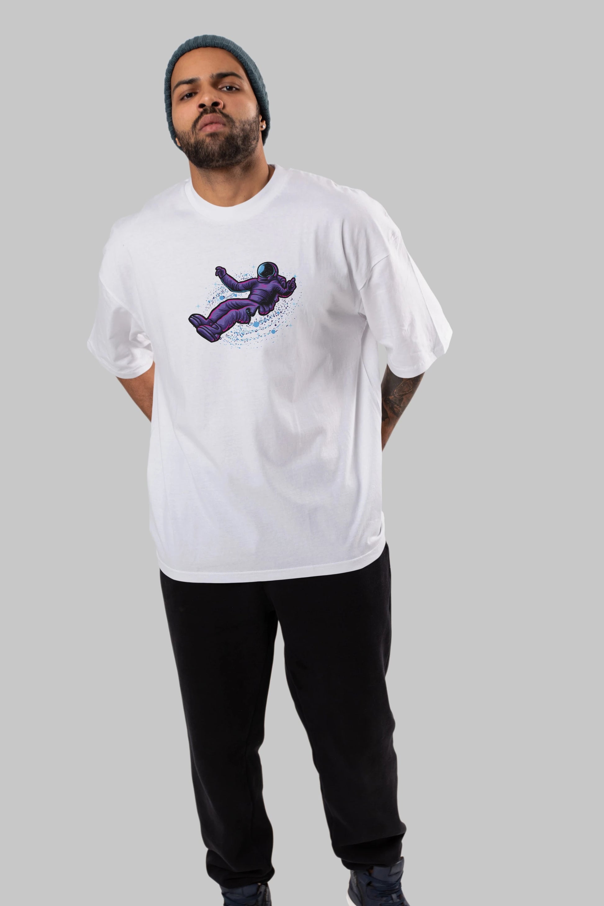 Having fun in outer space Ön Baskılı Oversize t-shirt Erkek Kadın Unisex