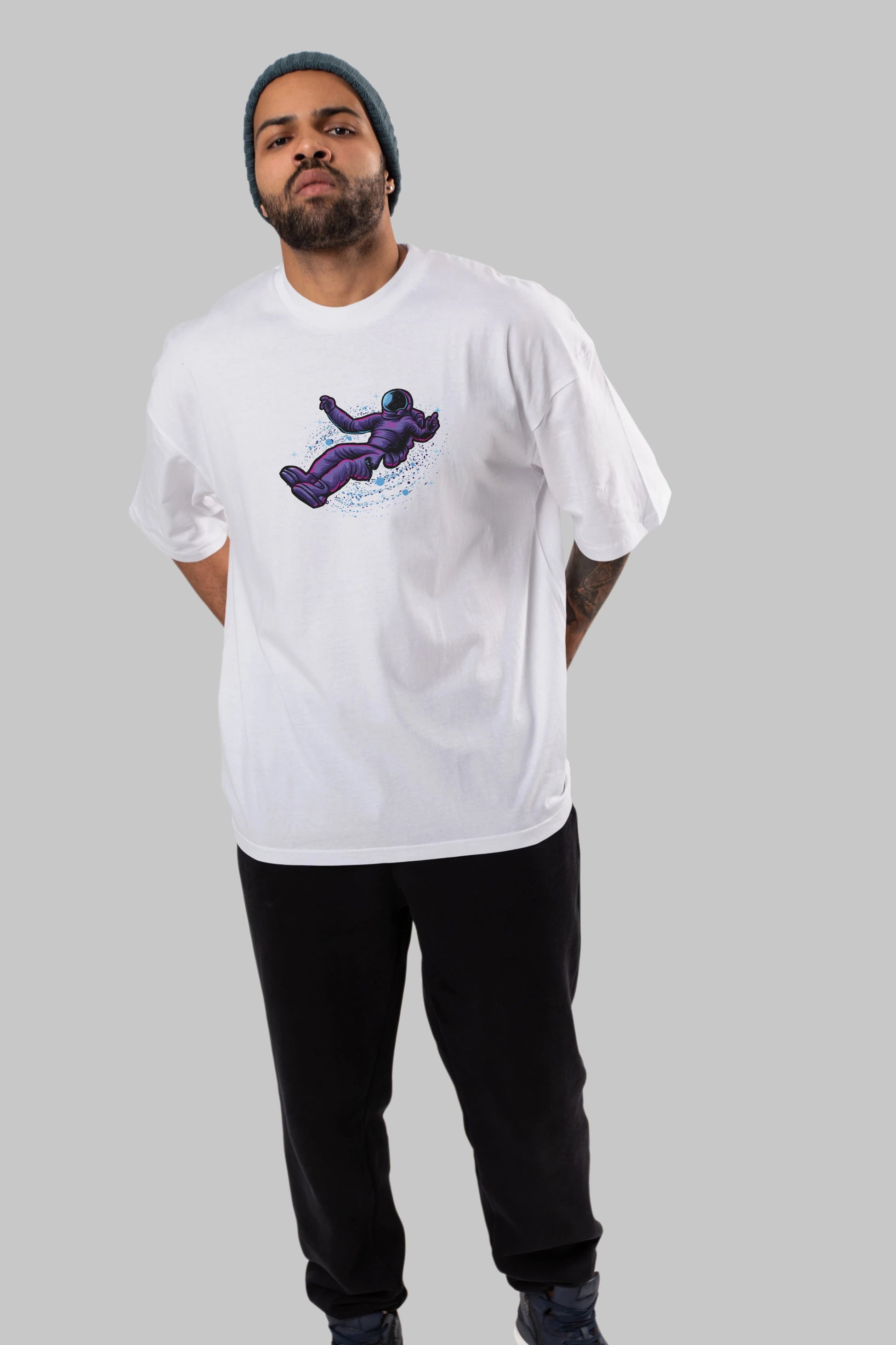 Having fun in outer space Ön Baskılı Oversize t-shirt Erkek Kadın Unisex
