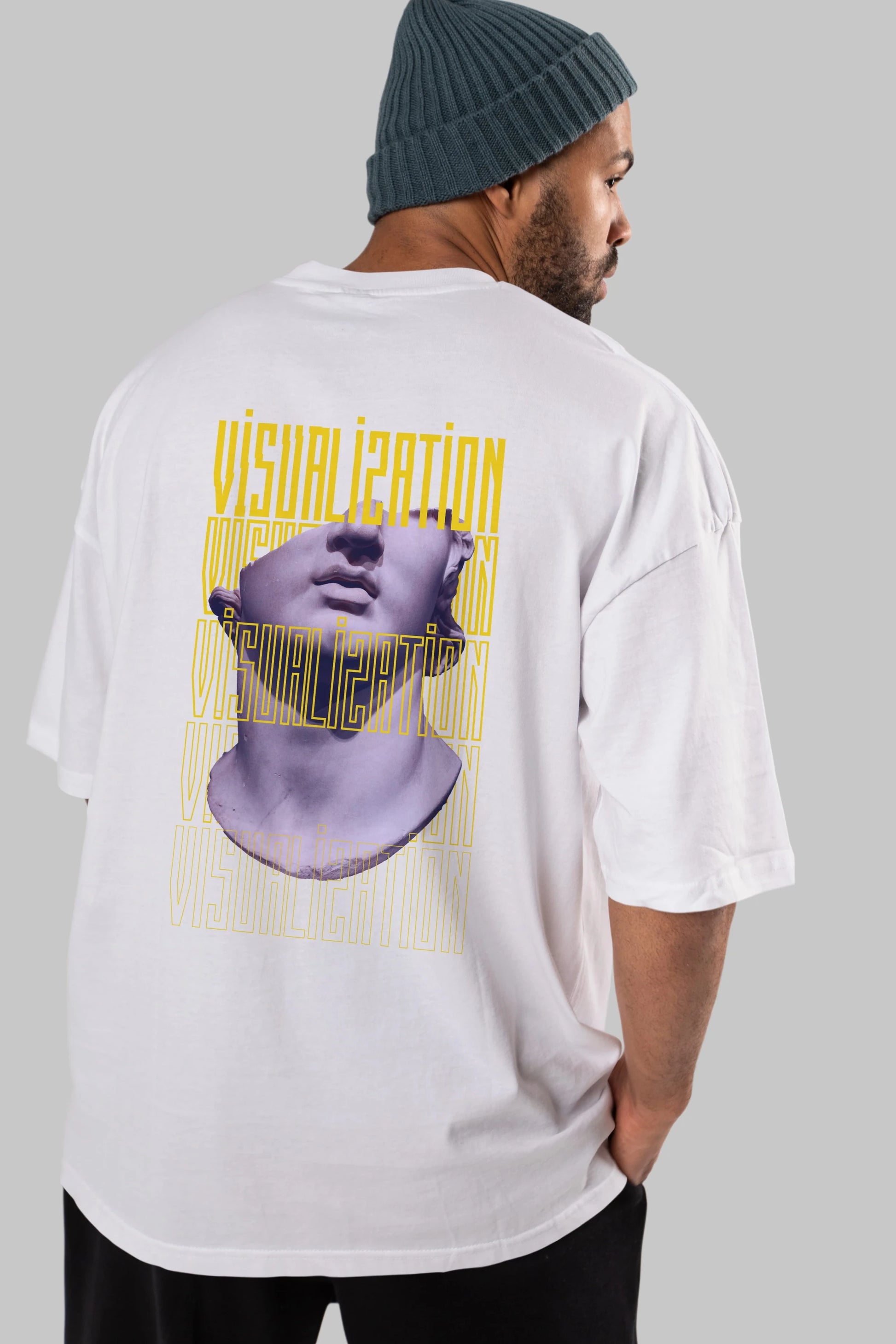 Visualization Yazılı Arka Baskılı Oversize t-shirt Erkek Kadın Unisex