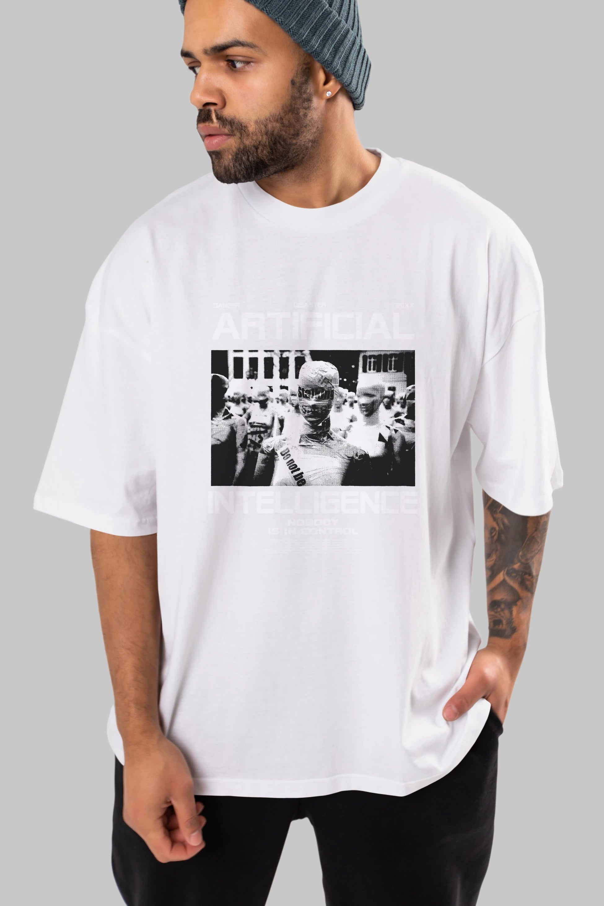 Artificial Intelligence Ön Baskılı Oversize t-shirt Erkek Kadın Unisex