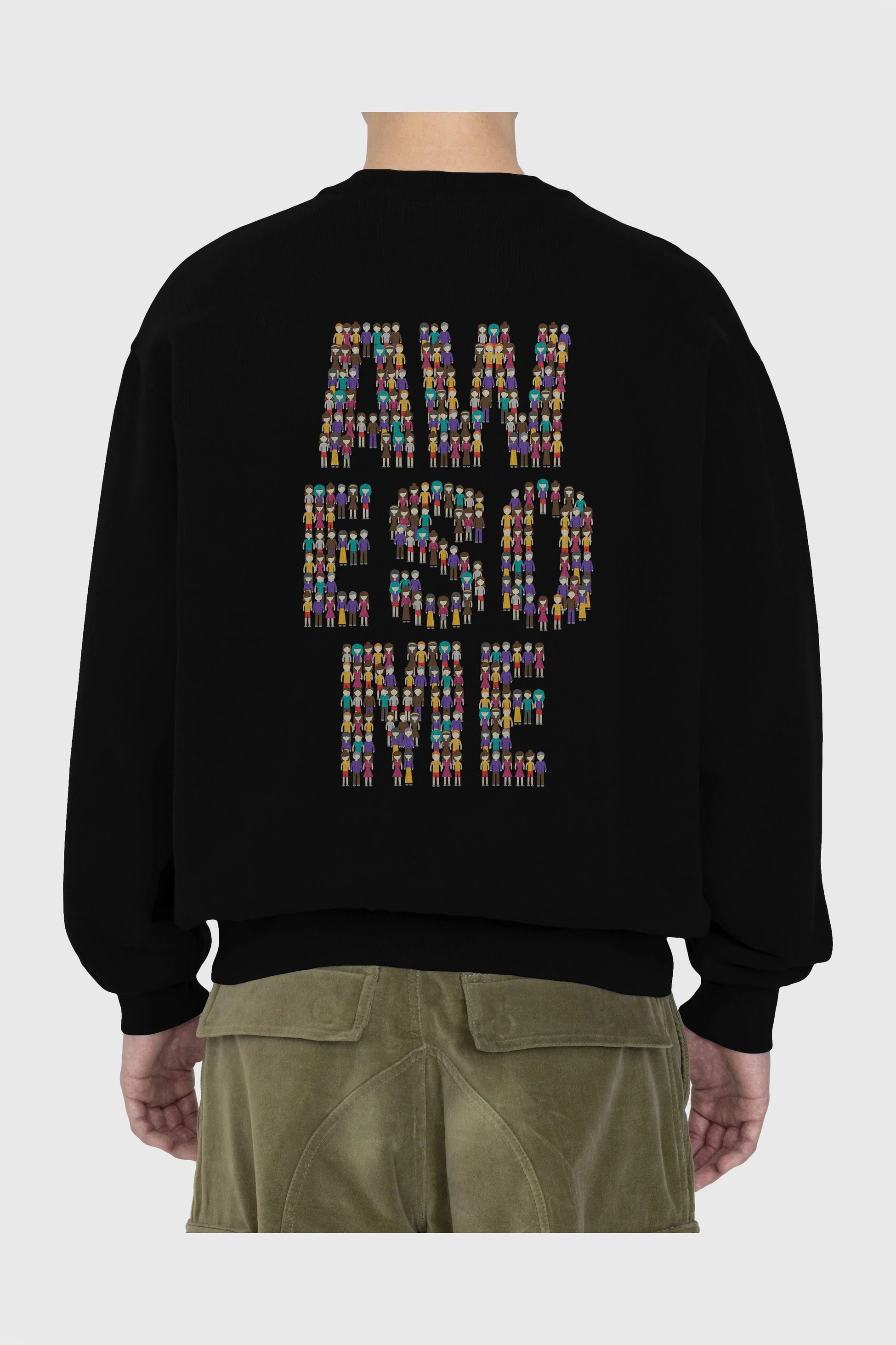 Awesome Arka Baskılı Oversize Sweatshirt Erkek Kadın Unisex
