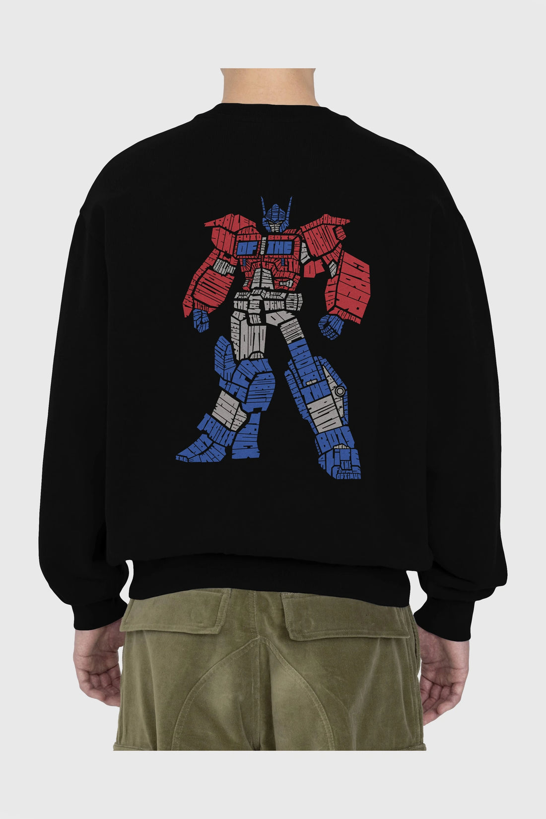 Optimus Prime Arka Baskılı Oversize Sweatshirt Erkek Kadın Unisex