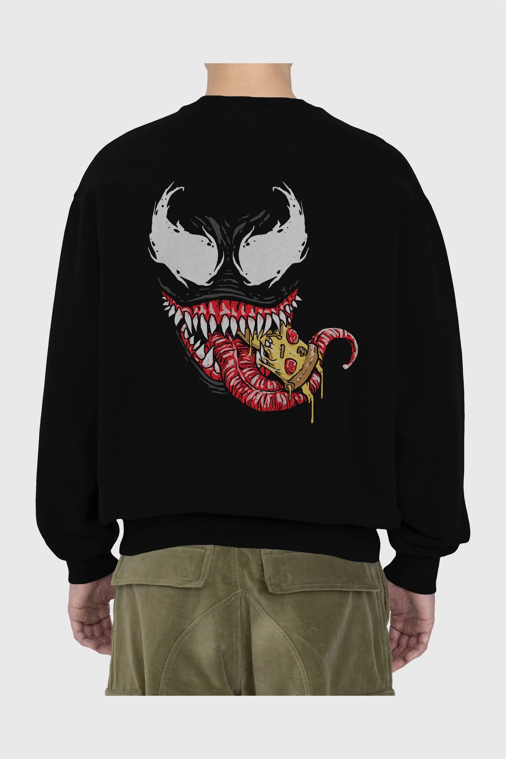 Venom (1) Arka Baskılı Oversize Sweatshirt Erkek Kadın Unisex