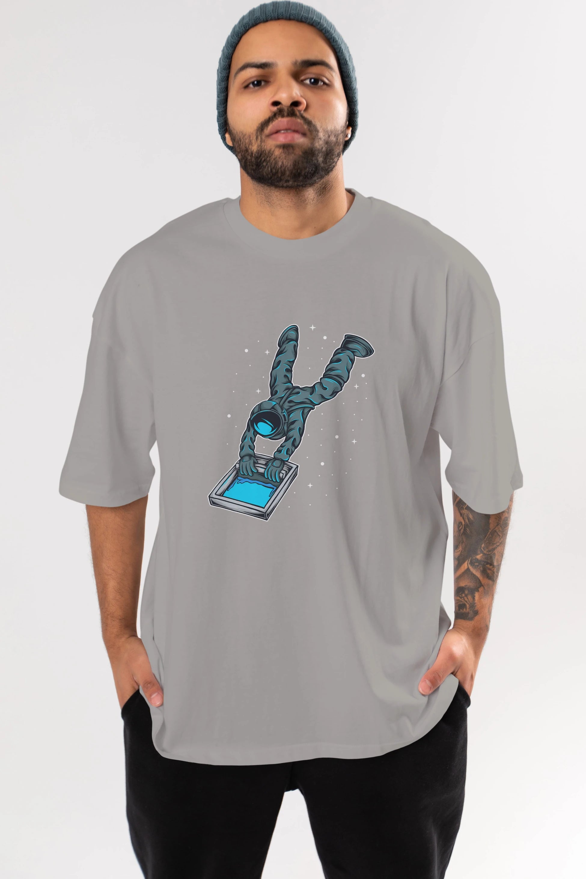 Astroscreen Ön Baskılı Oversize t-shirt Erkek Kadın Unisex
