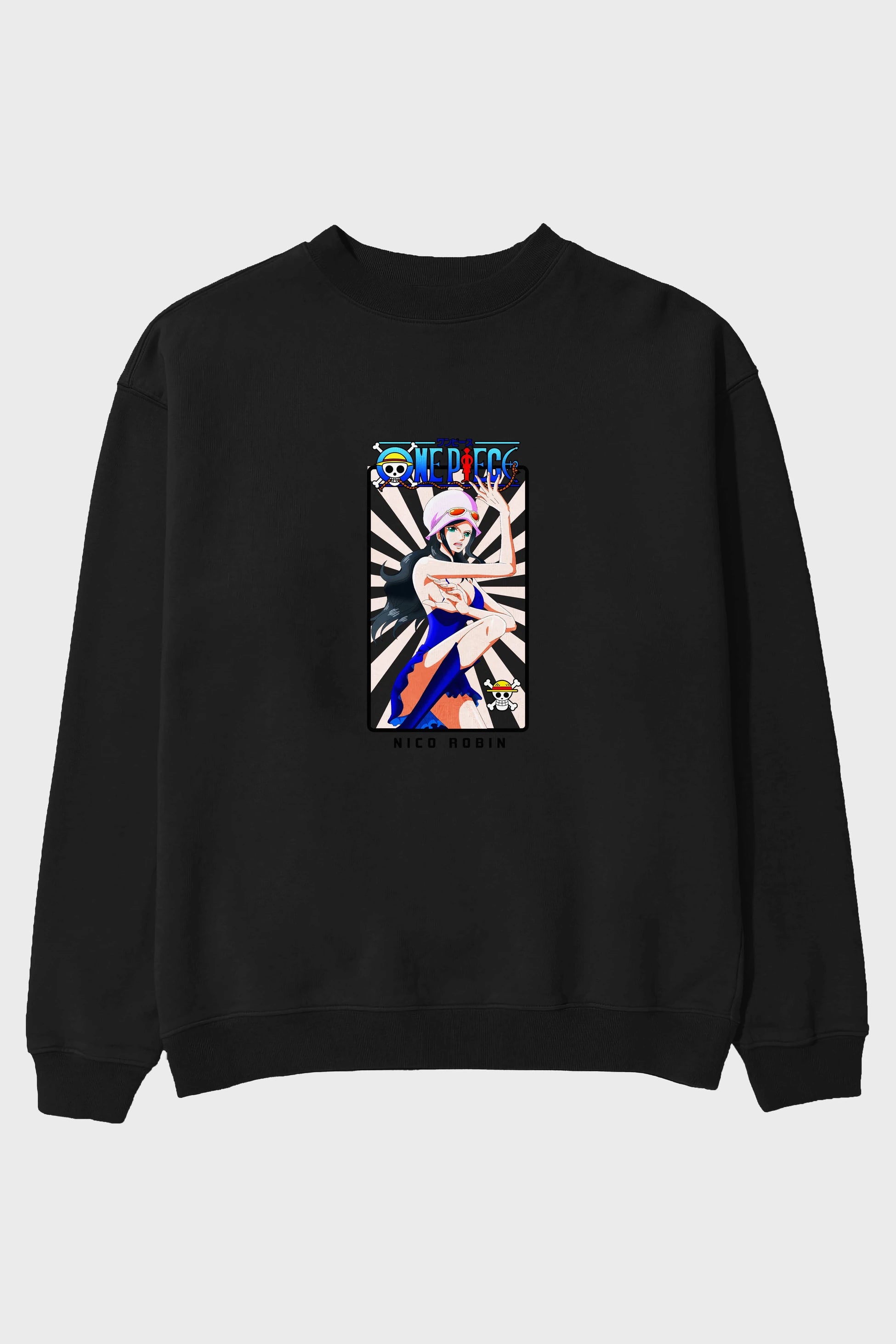 Nico Robin Ön Baskılı Anime Oversize Sweatshirt Erkek Kadın Unisex