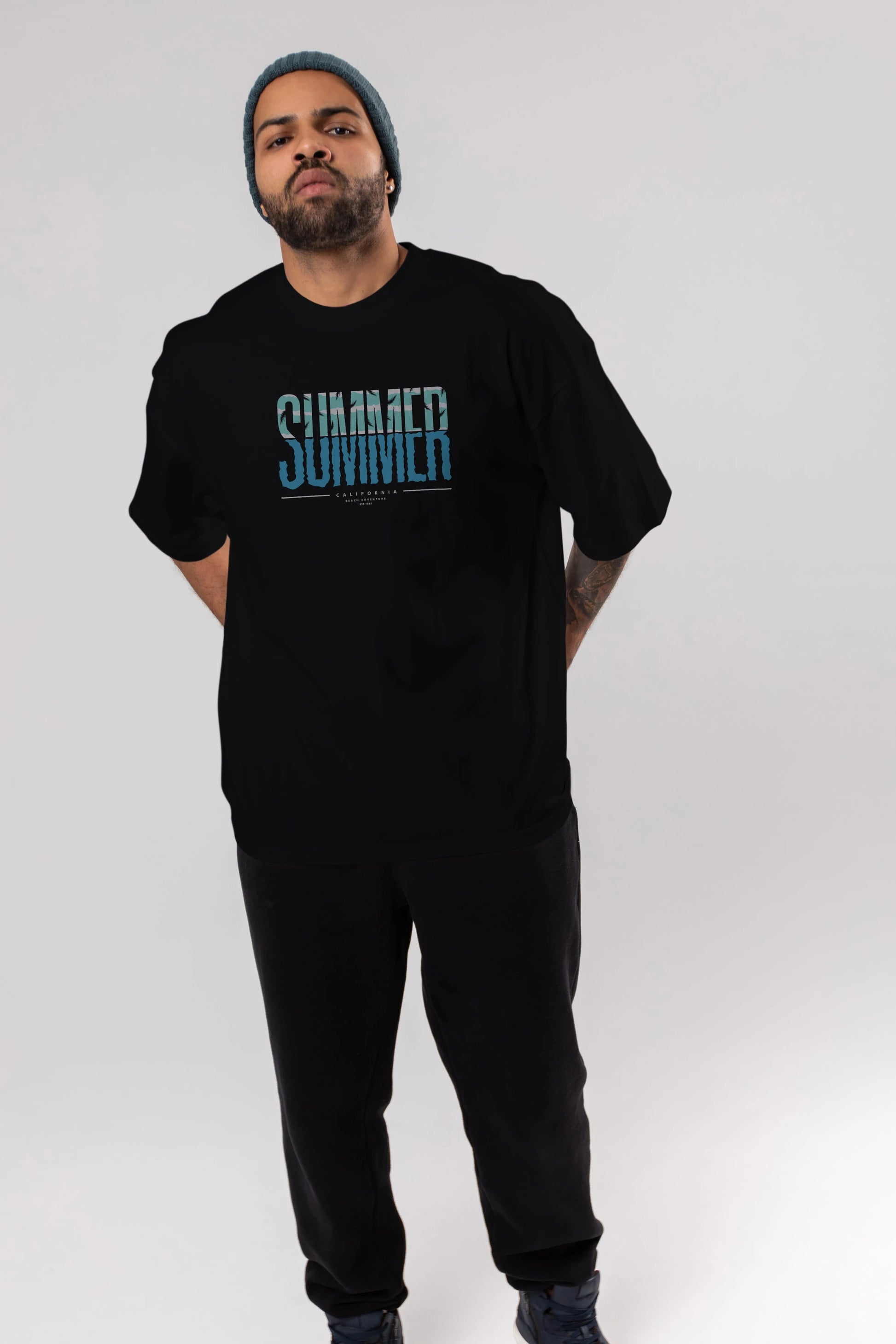 Summer California Ön Baskılı Oversize t-shirt Erkek Kadın Unisex