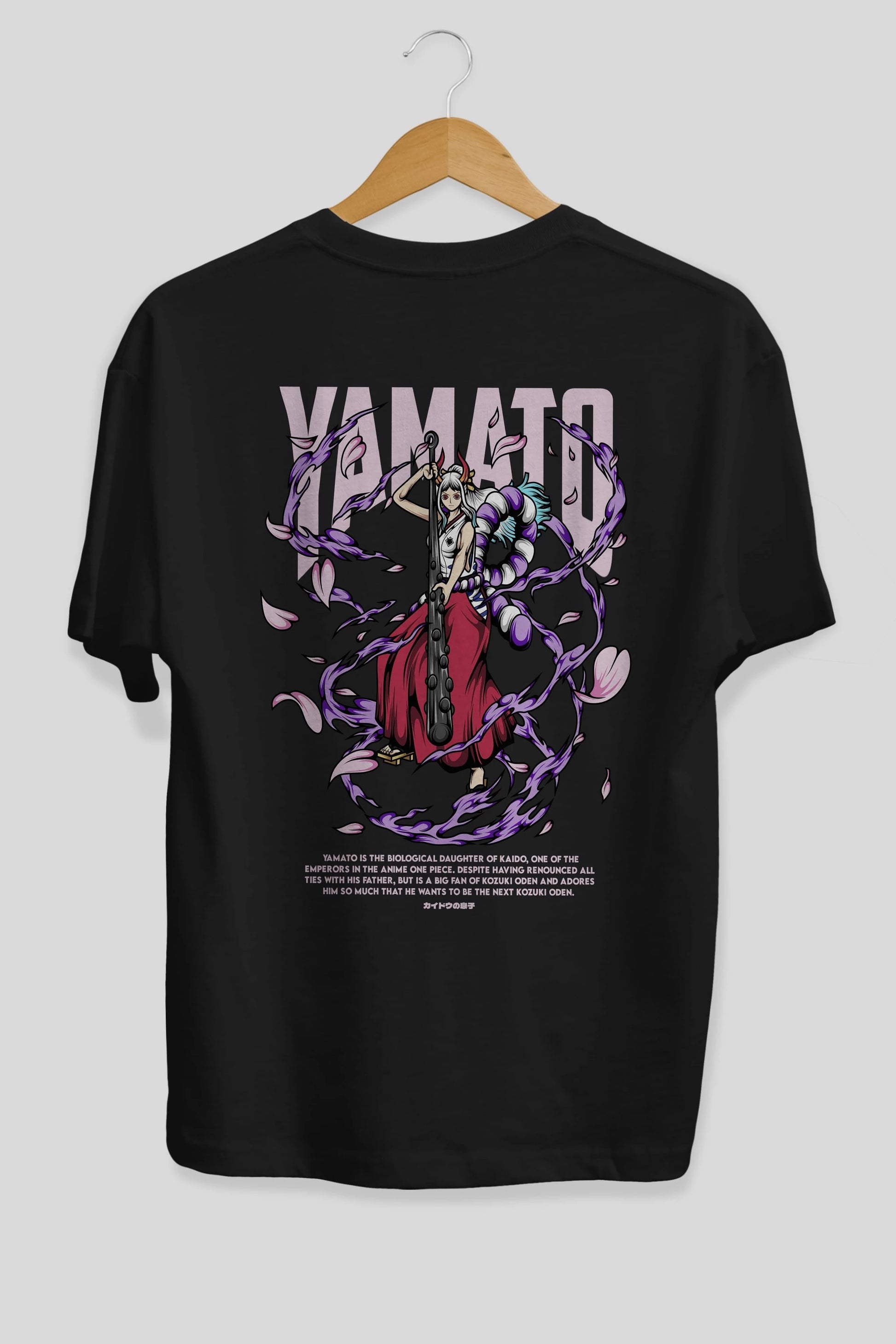 Yamato Anime Arka Baskılı Oversize t-shirt Erkek Kadın Unisex