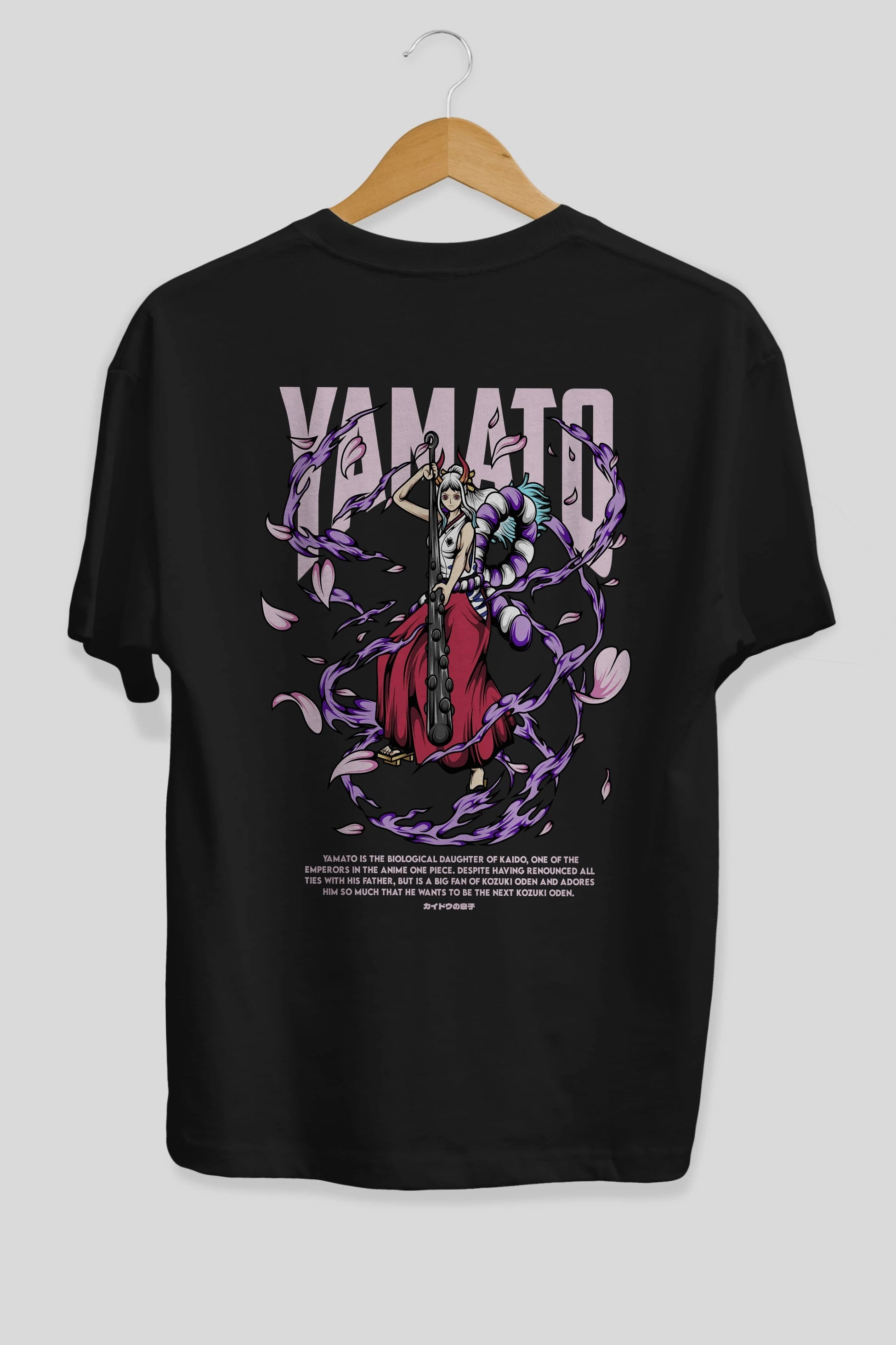 Yamato Anime Arka Baskılı Oversize t-shirt Erkek Kadın Unisex