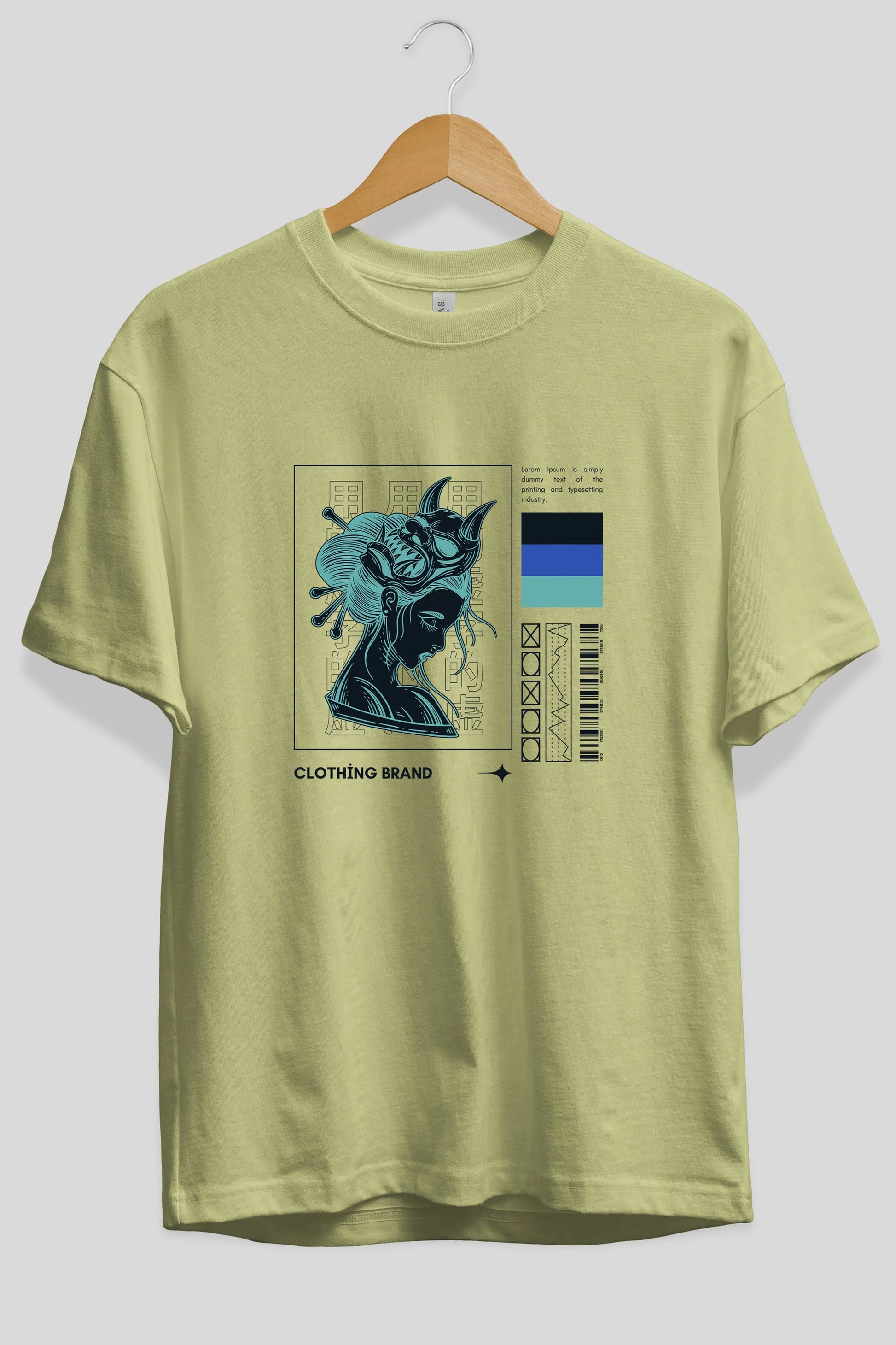 Hipster Japanese Style 2 Ön Baskılı Oversize t-shirt Erkek Kadın Unisex