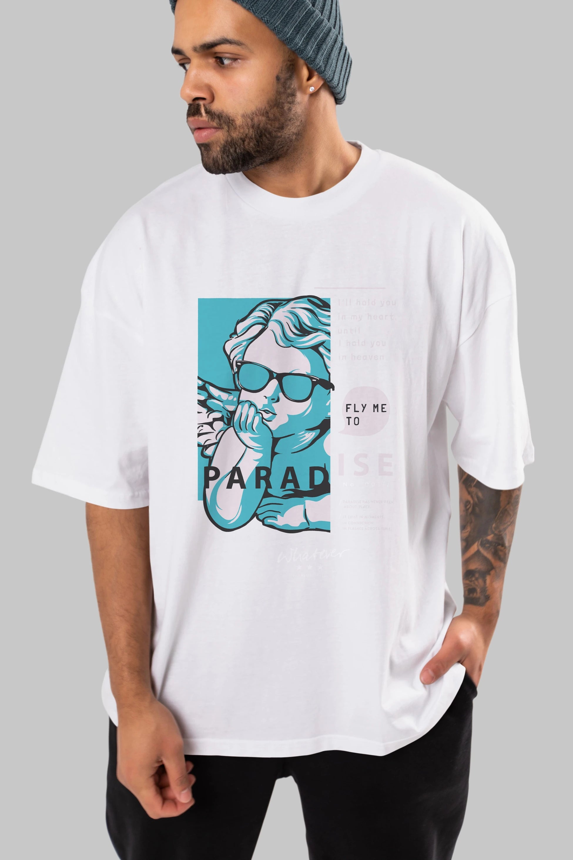 Paradise Fly to Me Ön Baskılı Oversize t-shirt Erkek Kadın Unisex