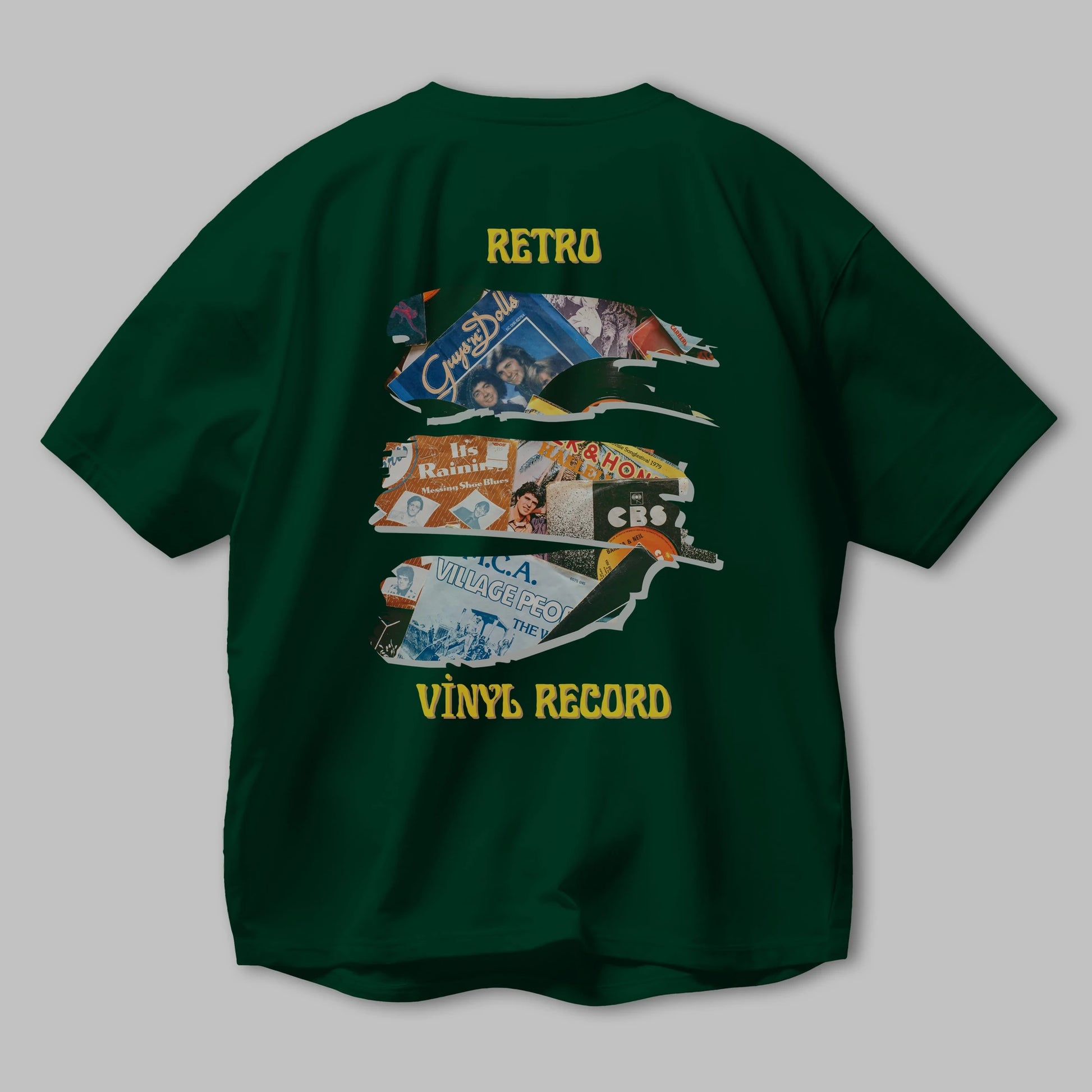 Retro Design Arka Baskılı Oversize t-shirt Erkek Kadın Unisex