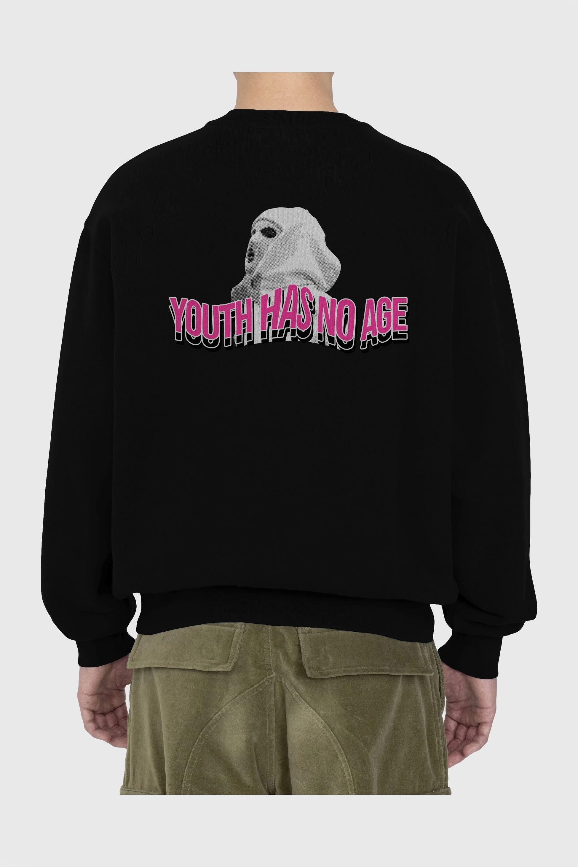 Youth Has No Age Arka Baskılı Oversize Sweatshirt Erkek Kadın Unisex