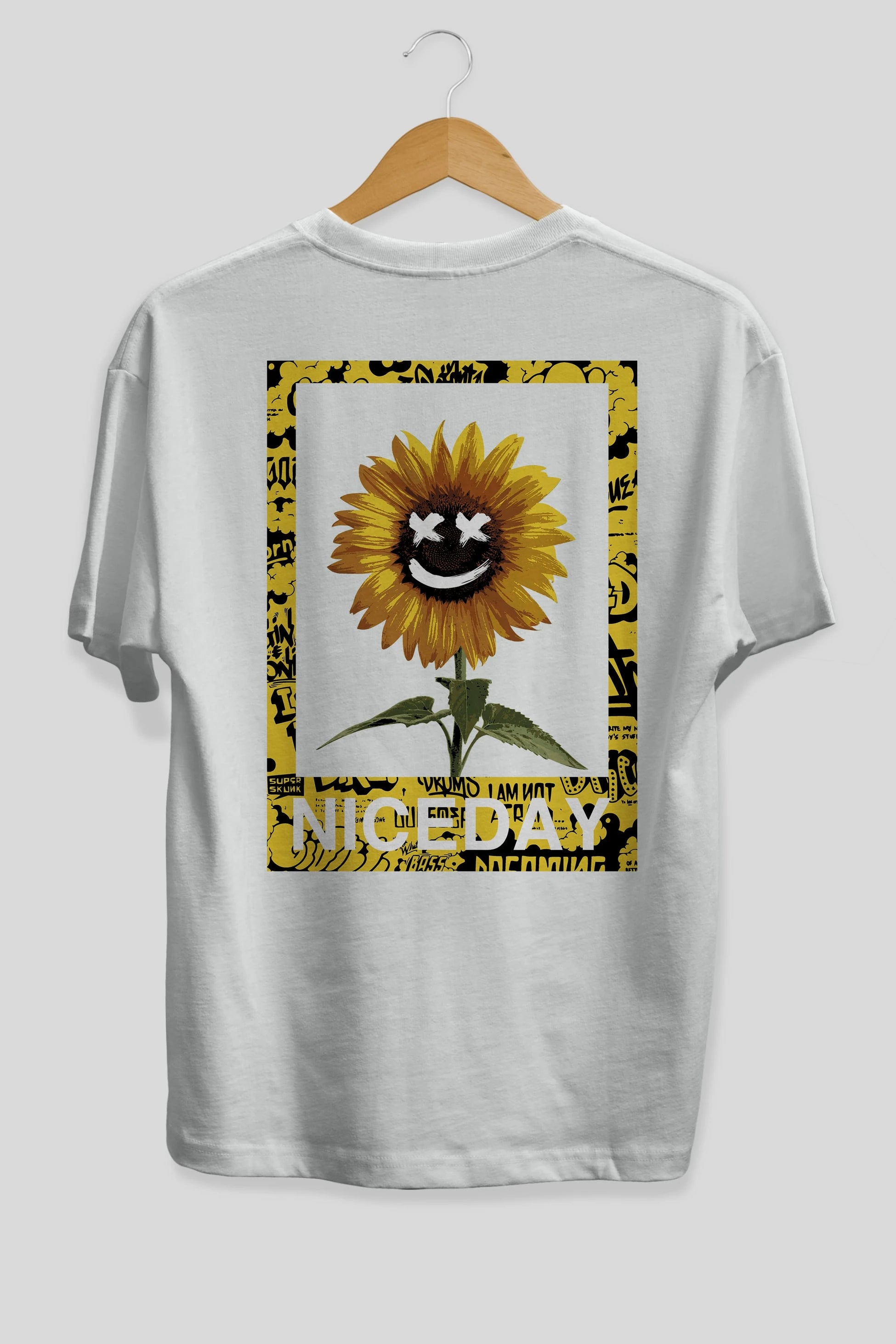 Niceday Streewear Arka Baskılı Oversize t-shirt Erkek Kadın Unisex