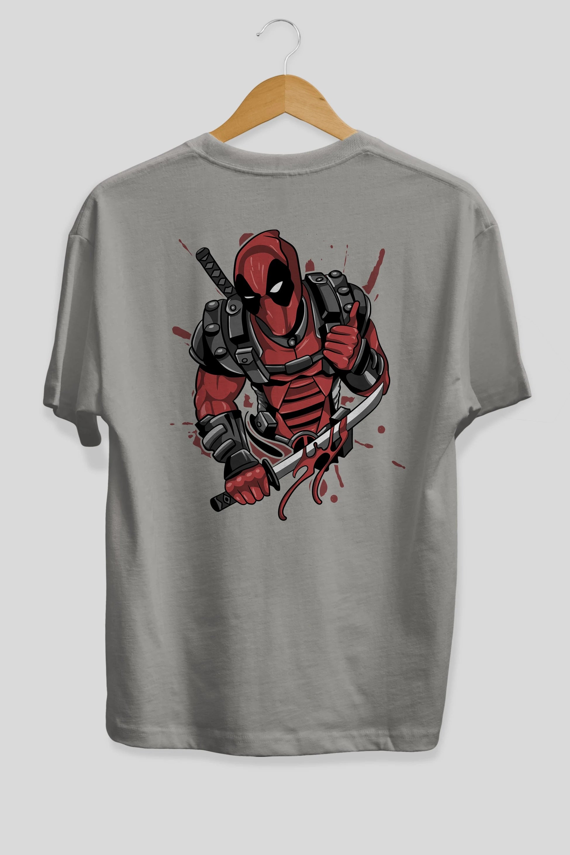 Deadpool (12) Arka Baskılı Oversize t-shirt Erkek Kadın Unisex %100 Pamuk Bisiklet Yaka tişort