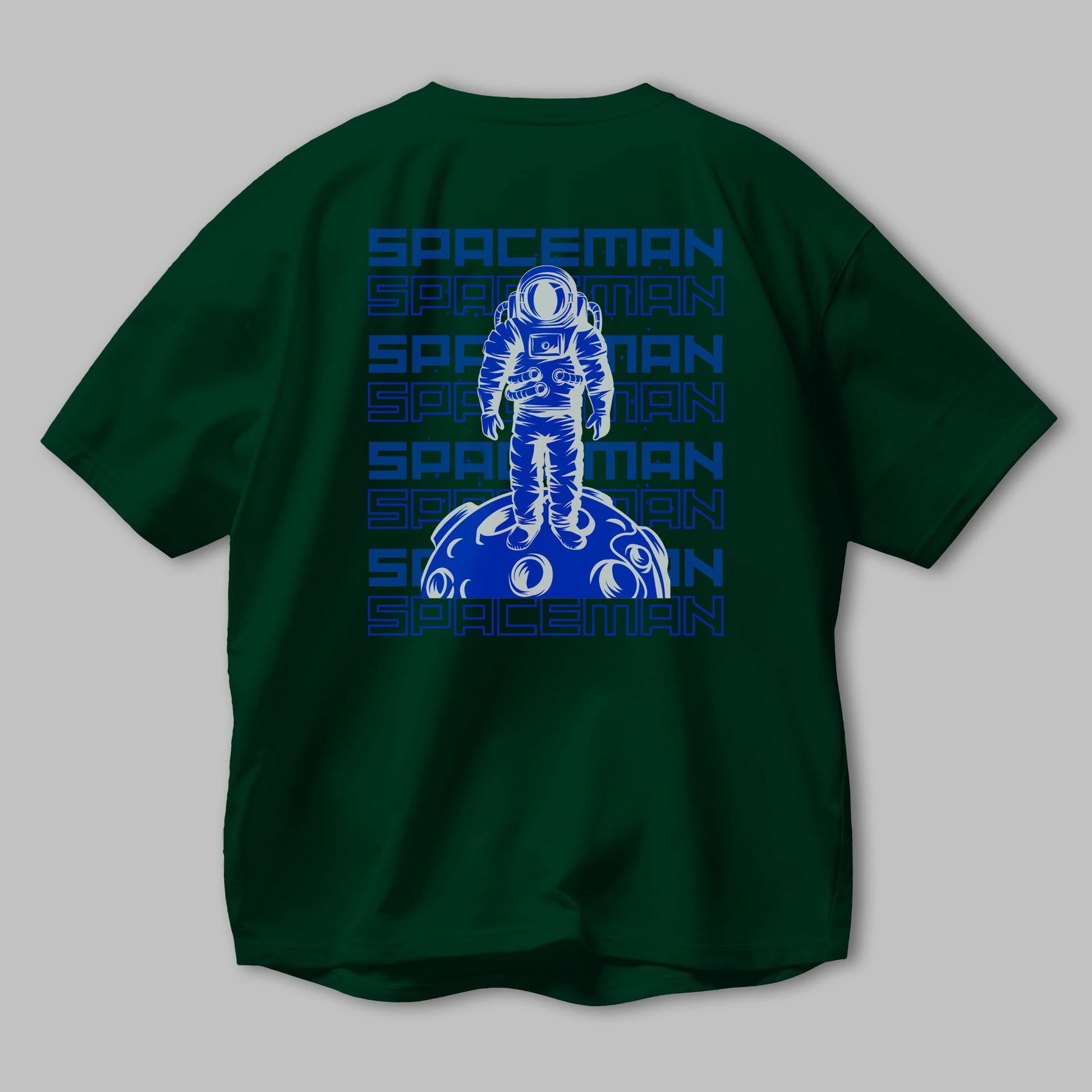 Spaceman Yazılı Arka Baskılı Oversize t-shirt Erkek Kadın Unisex