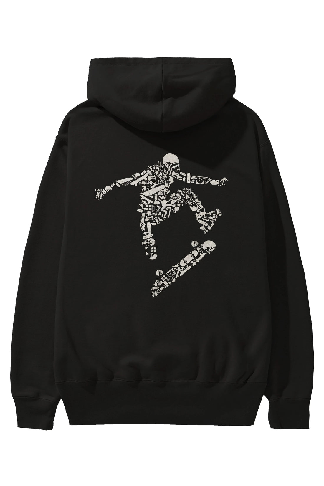 Skater Arka Baskılı Hoodie Oversize Kapüşonlu Sweatshirt Erkek Kadın Unisex