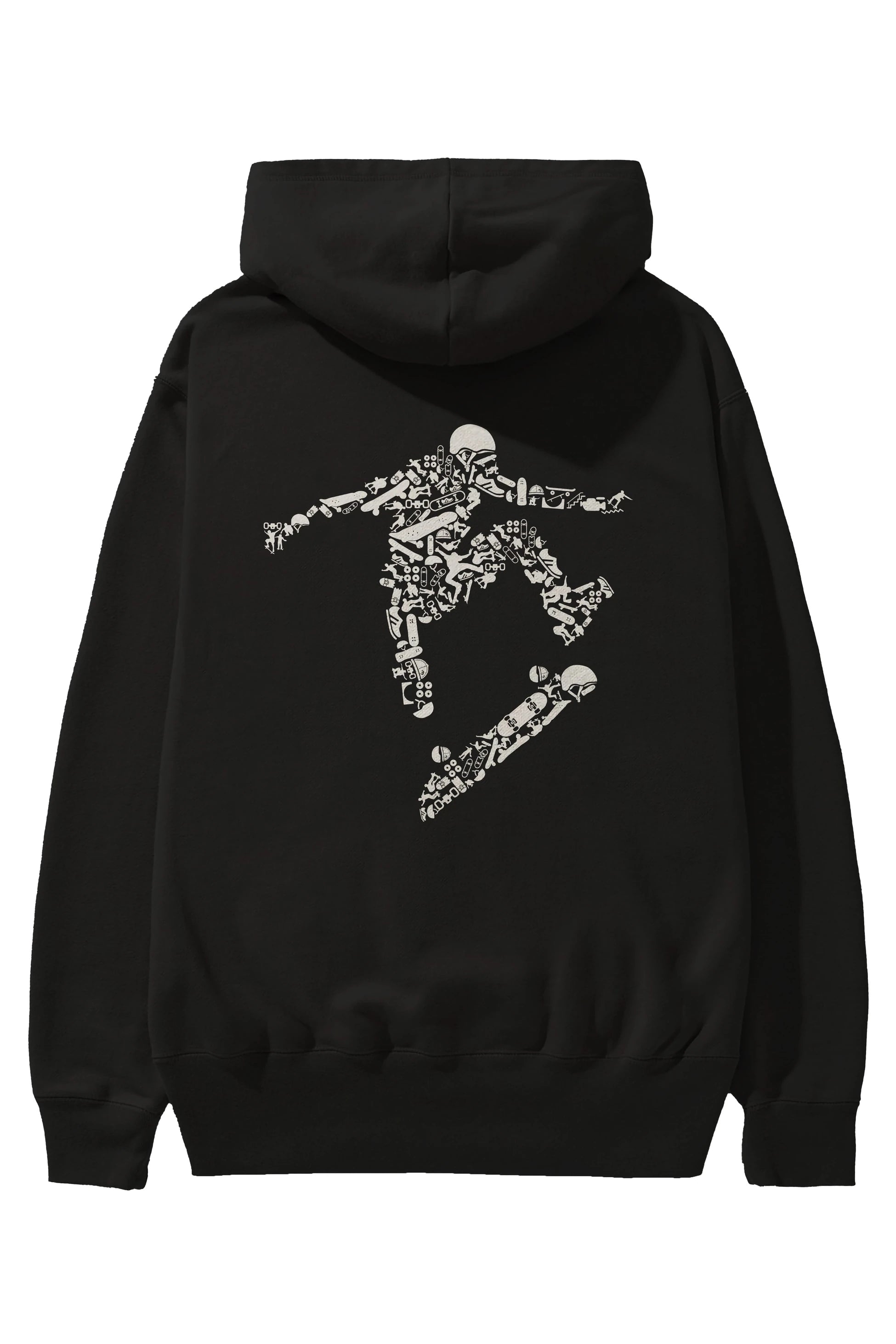 Skater Arka Baskılı Hoodie Oversize Kapüşonlu Sweatshirt Erkek Kadın Unisex