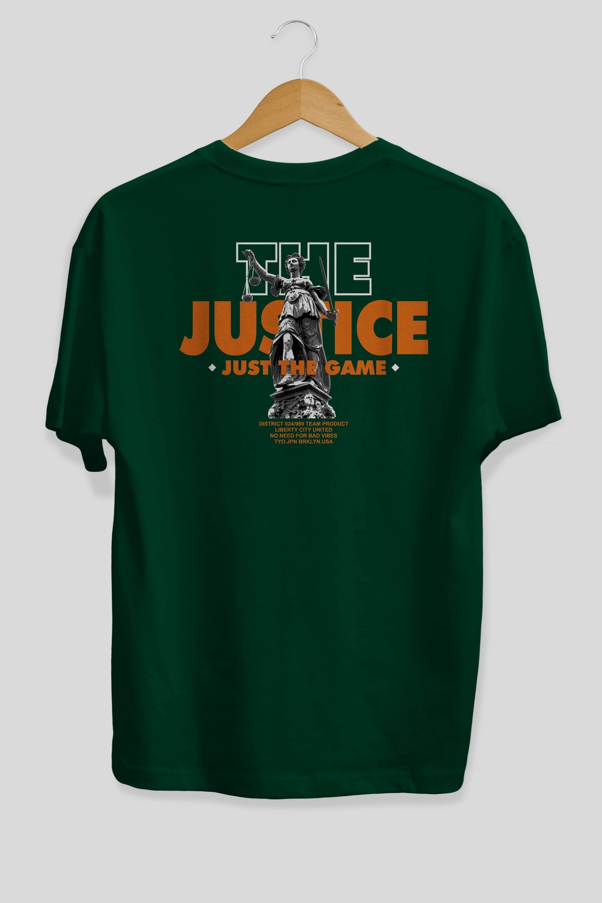 The Justice Arka Baskılı Oversize t-shirt Erkek Kadın Unisex
