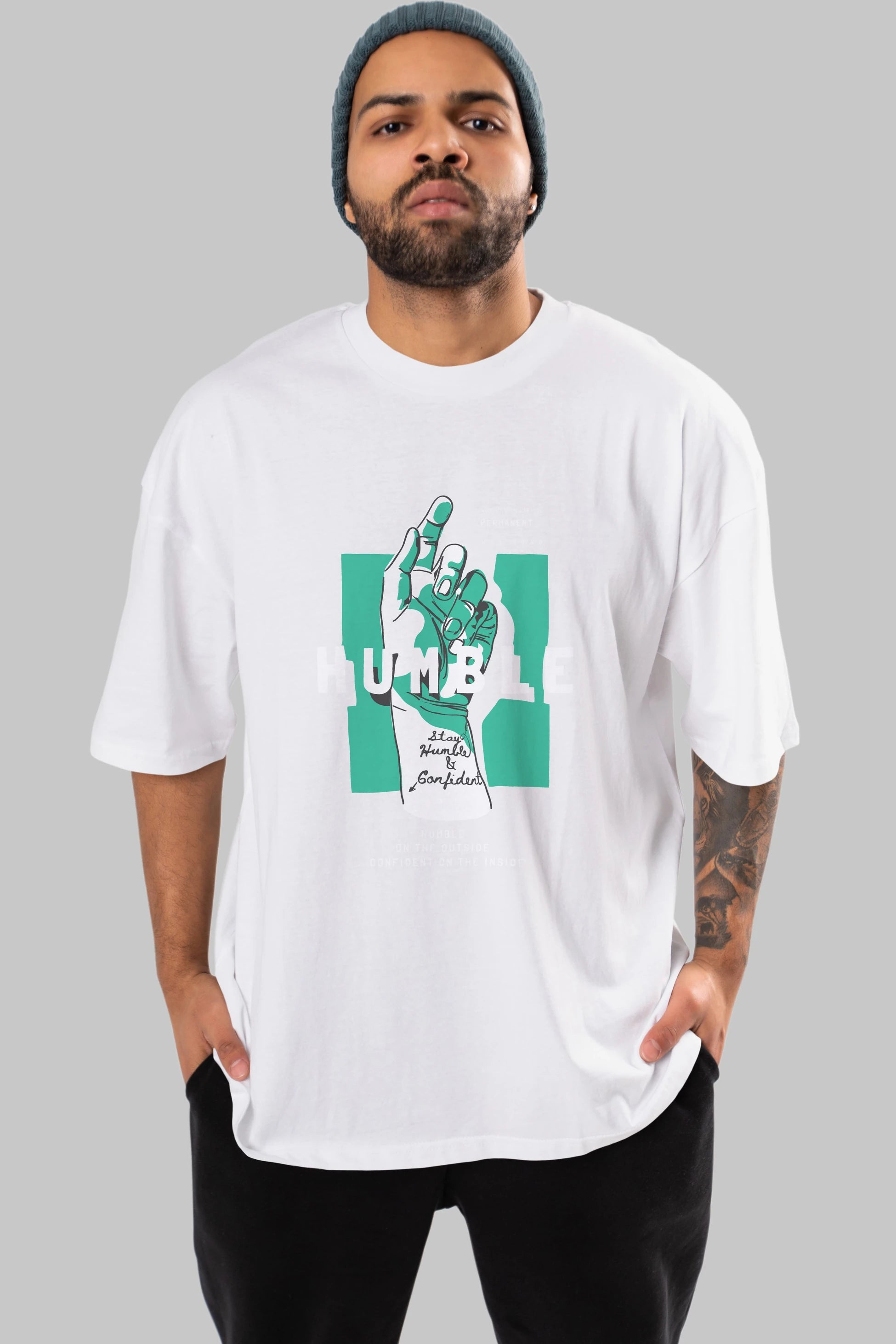 Humble Ön Baskılı Oversize t-shirt Erkek Kadın Unisex