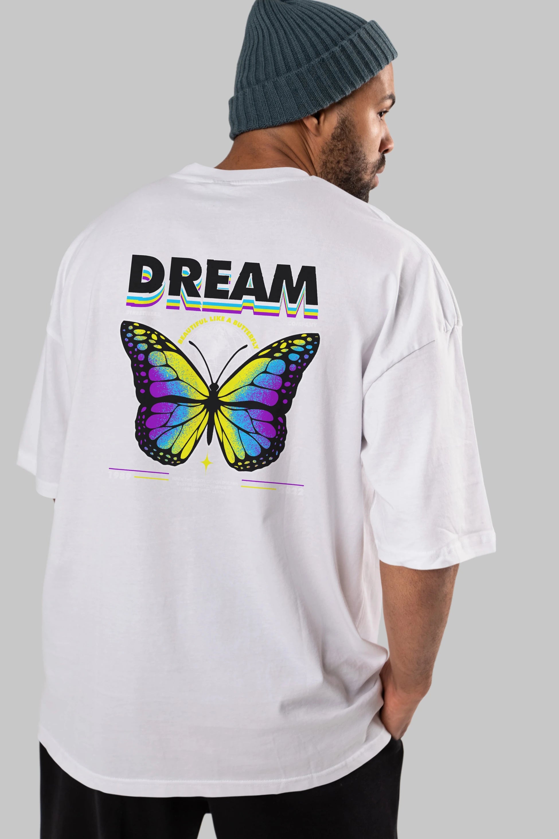 Dream Company Arka Baskılı Oversize t-shirt Erkek Kadın Unisex