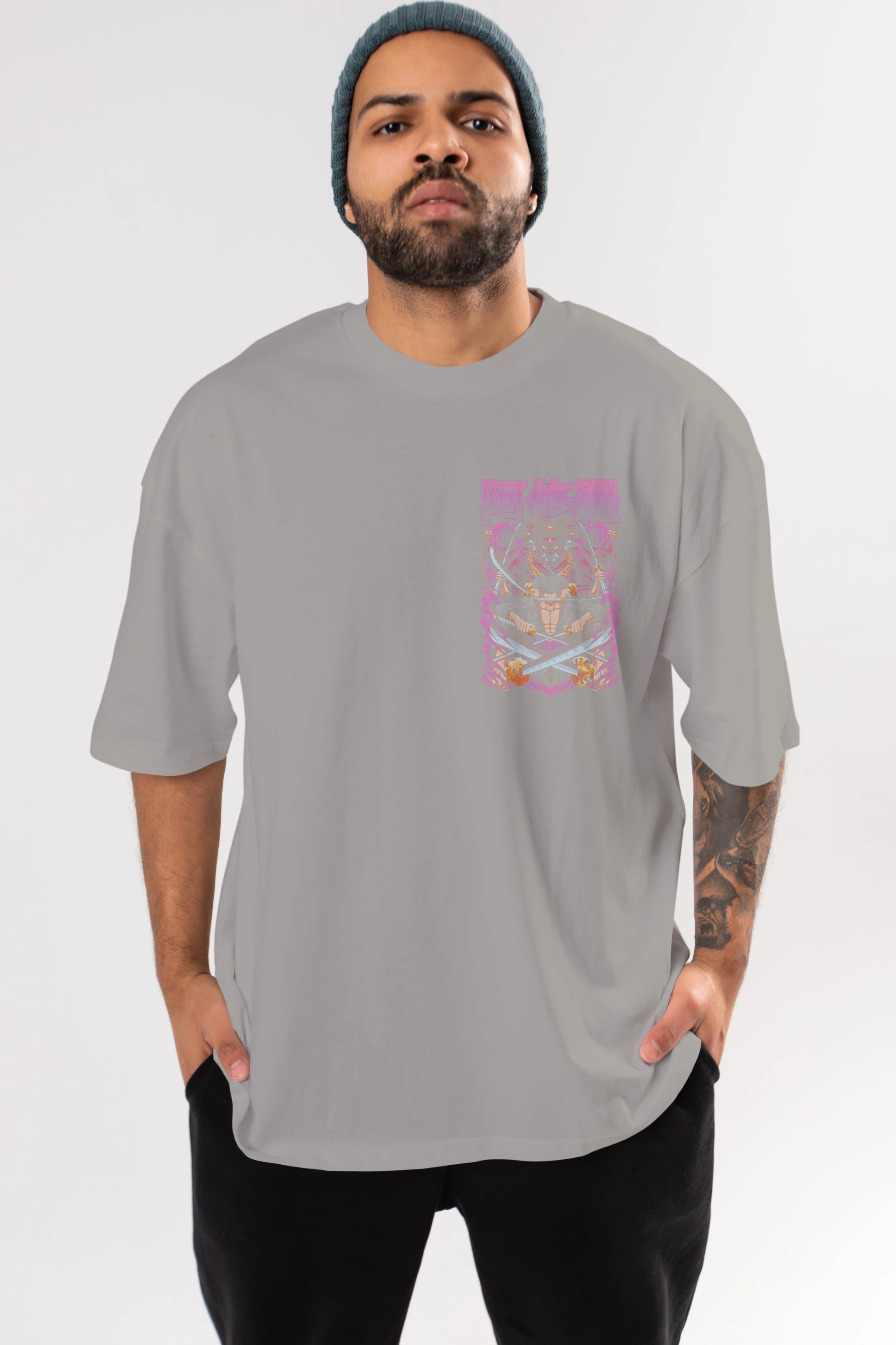 Roronoa Zoro 1 Ön Sol Baskılı Oversize t-shirt Erkek Kadın Unisex %100 Pamuk Bisiklet Yaka tişort