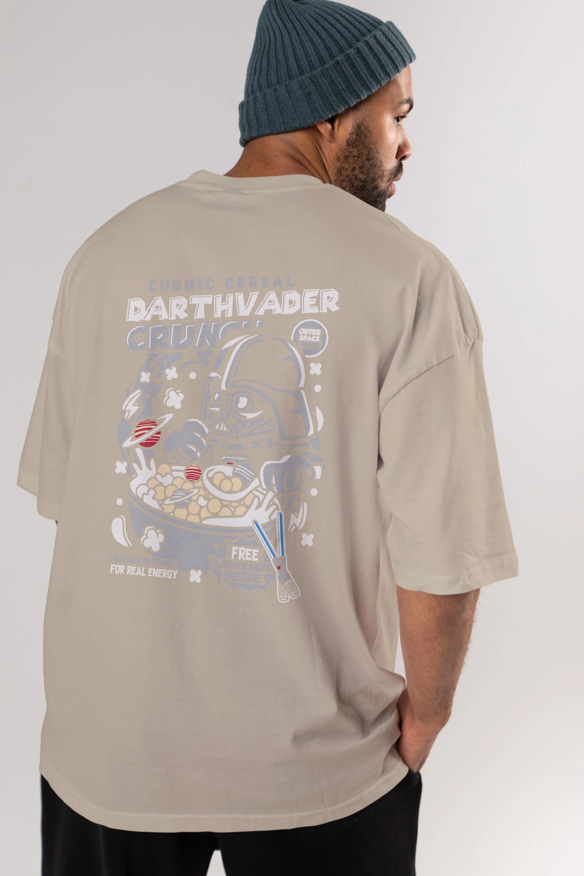 Darth Vader (2) Arka Baskılı Oversize t-shirt Erkek Kadın Unisex %100 Pamuk Bisiklet Yaka tişort