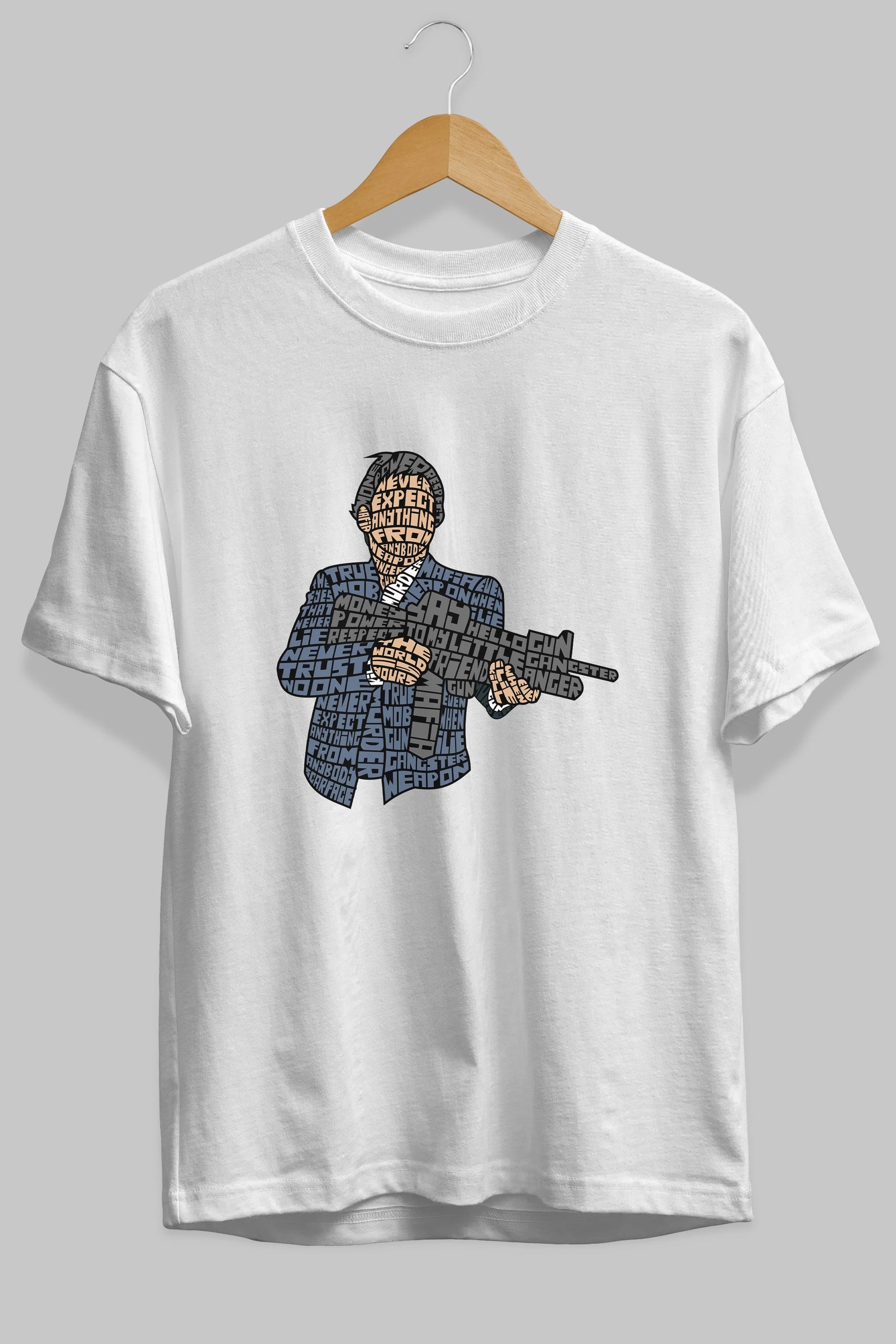 Mafia Ön Baskılı Oversize t-shirt %100 pamuk Erkek Kadın Unisex