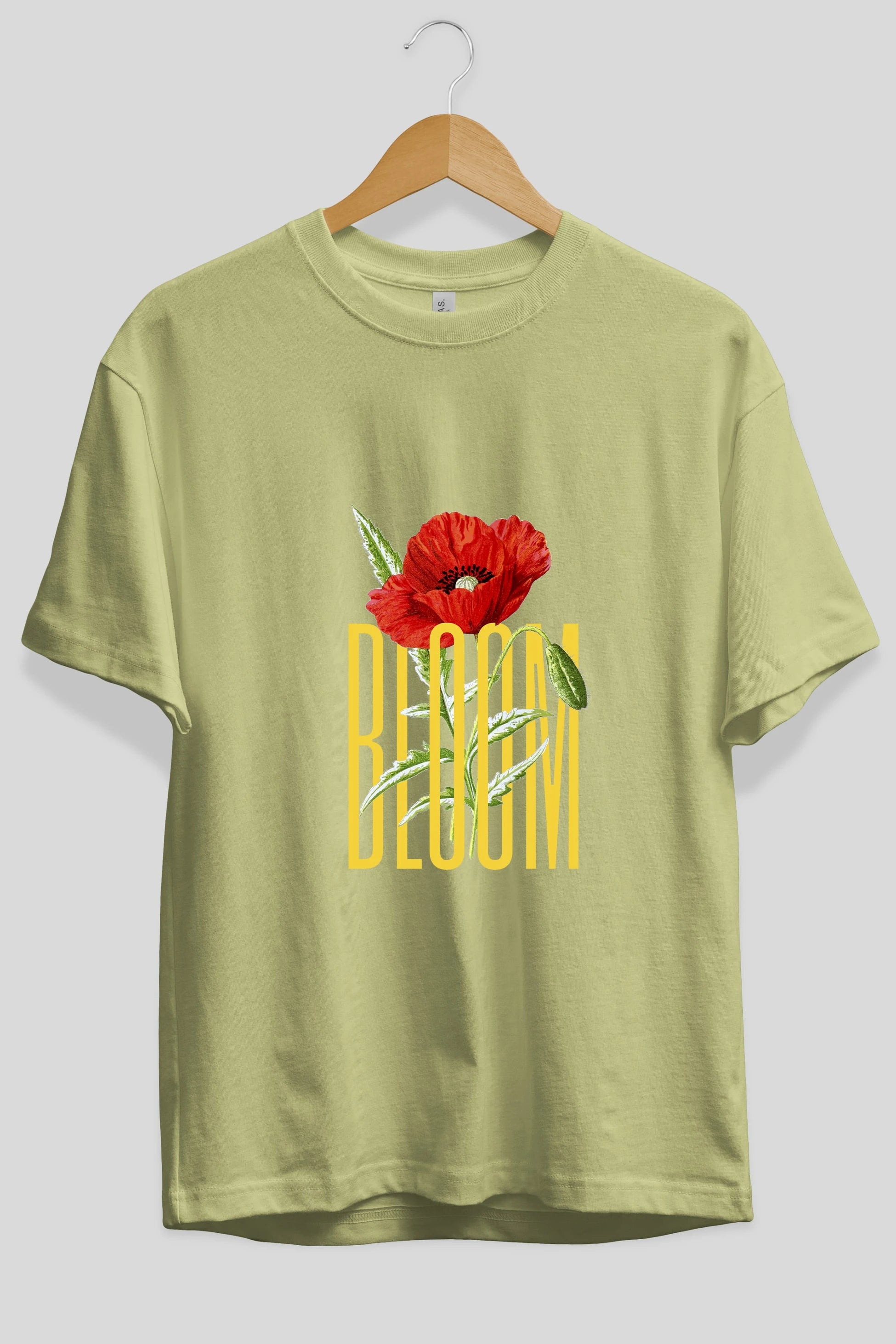 Bloom Flower Ön Baskılı Oversize t-shirt Erkek Kadın Unisex