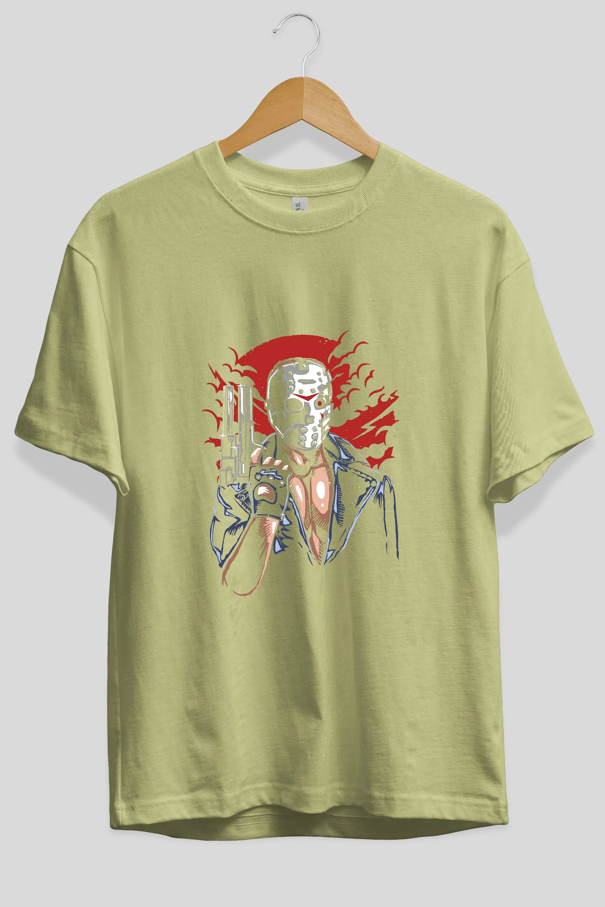Jason Will Be Back Ön Baskılı Oversize t-shirt Erkek Kadın Unisex %100 Pamuk tişort