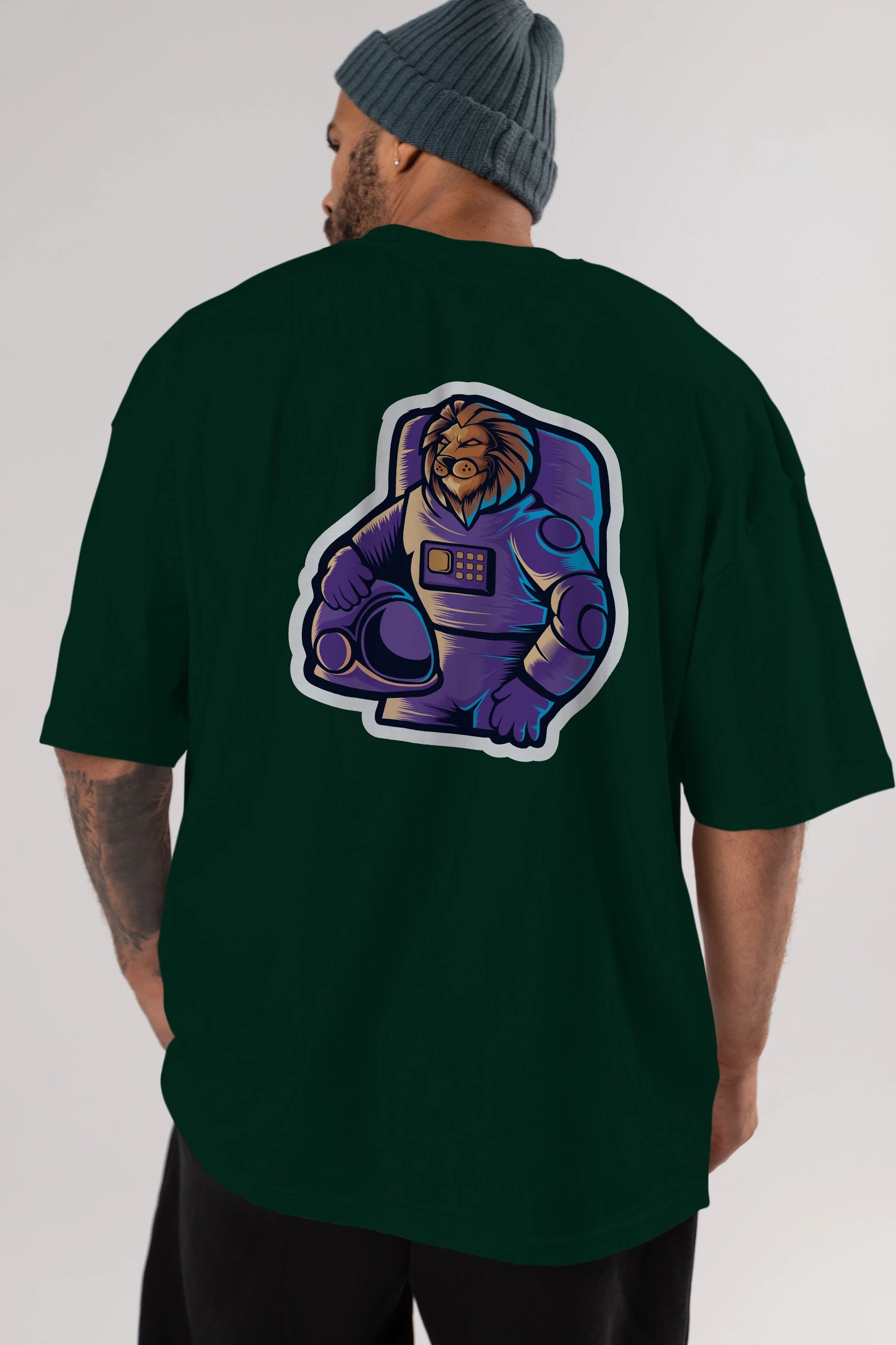 Astroking Sticker Arka Baskılı Oversize t-shirt Erkek Kadın Unisex