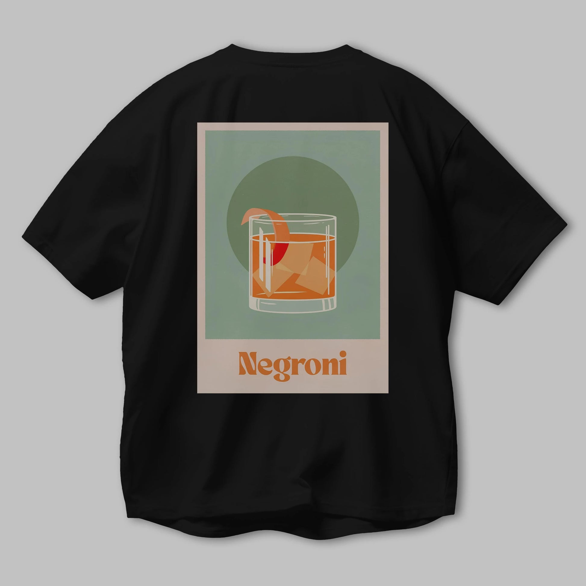 Negroni 5 Arka Baskılı Oversize t-shirt Erkek Kadın Unisex %100 Pamuk Bisiklet Yaka tişort