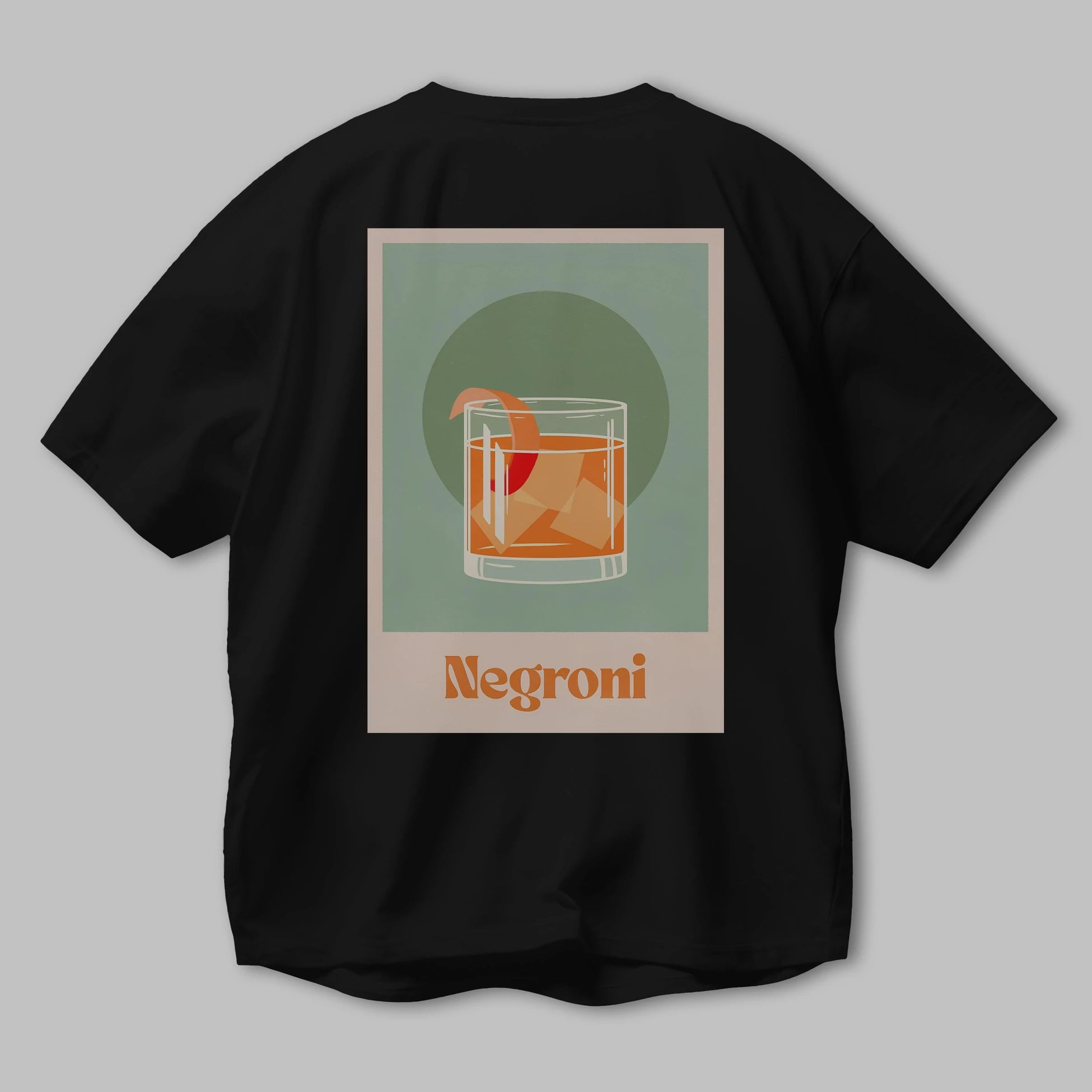 Negroni 5 Arka Baskılı Oversize t-shirt Erkek Kadın Unisex %100 Pamuk Bisiklet Yaka tişort
