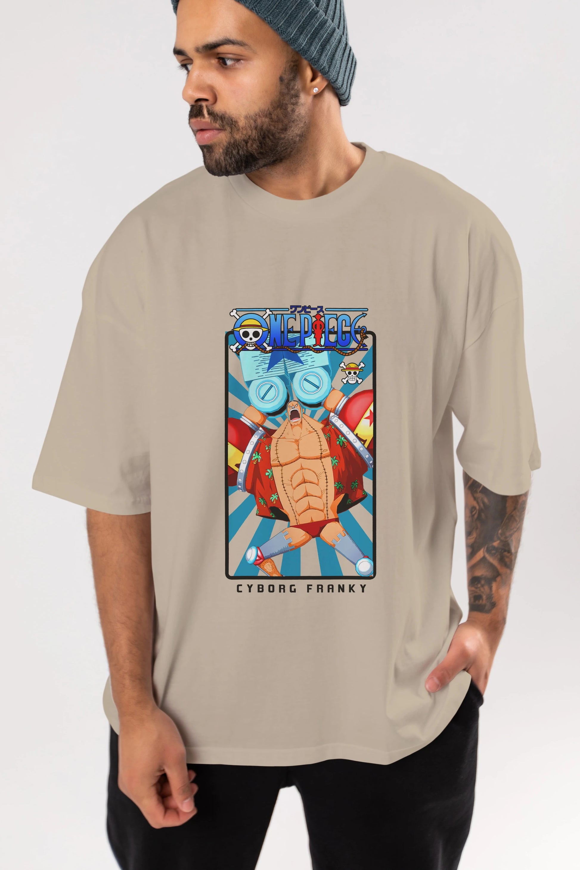 Franky Anime Ön Baskılı Oversize t-shirt Erkek Kadın Unisex