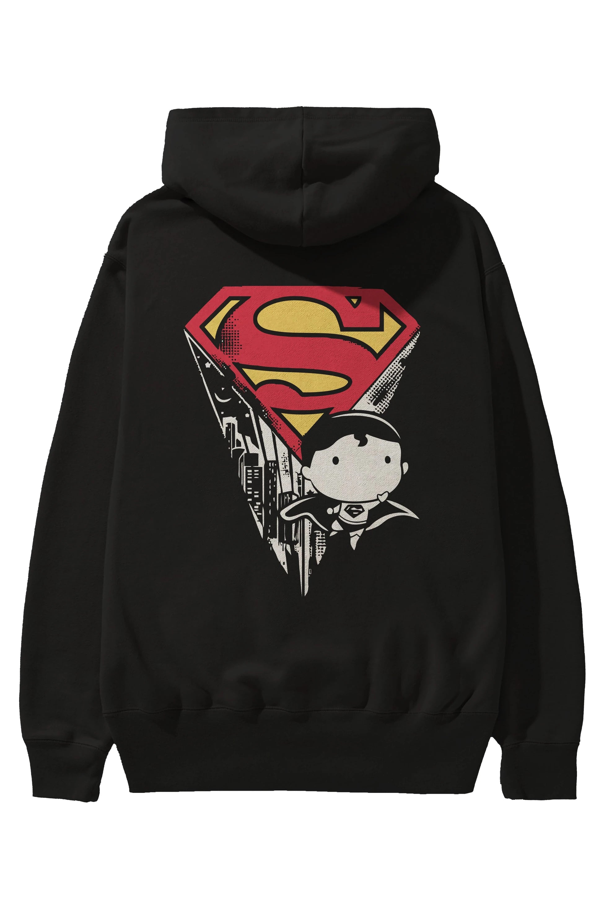 Superman Arka Baskılı Hoodie Oversize Kapüşonlu Sweatshirt Erkek Kadın Unisex