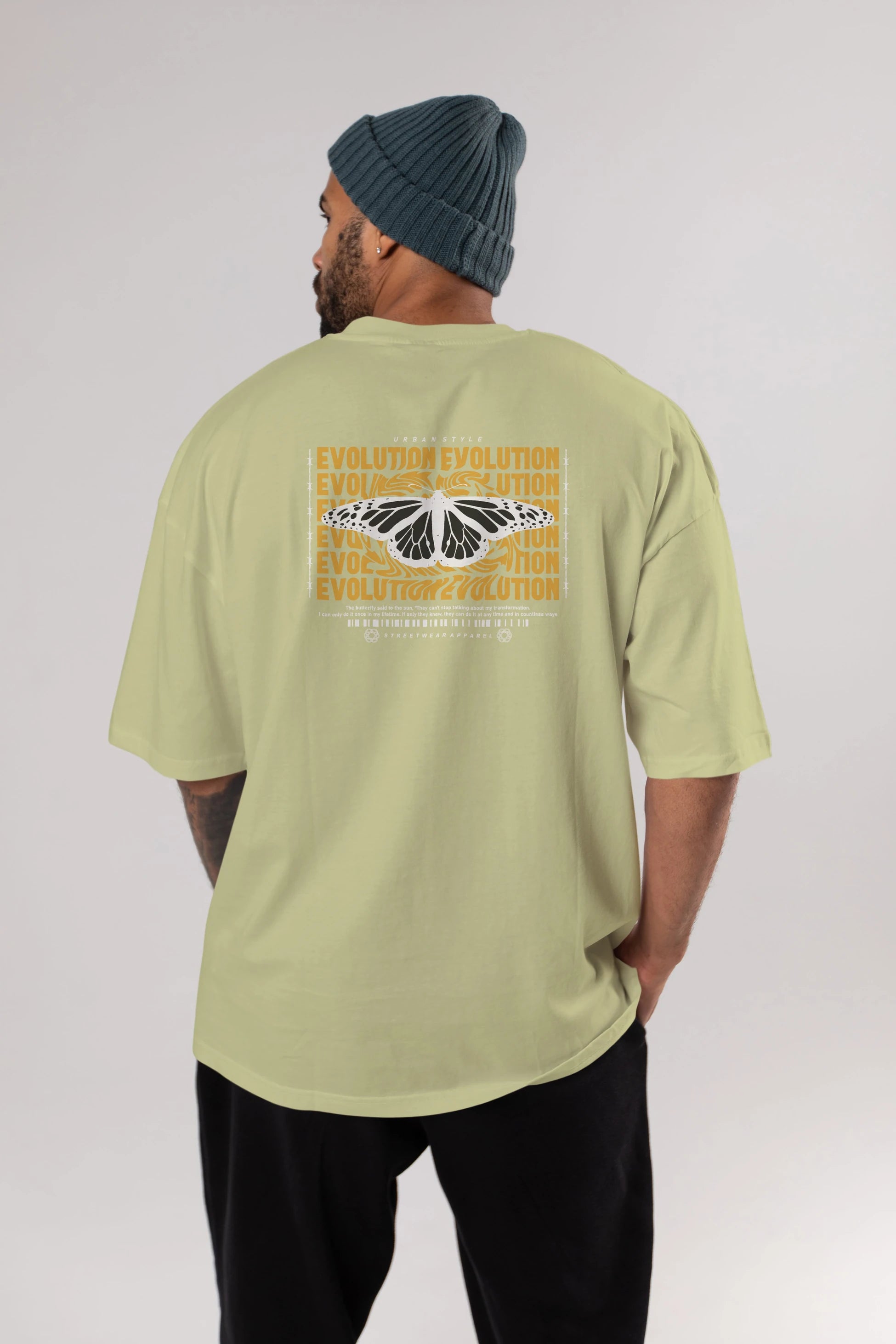 Evolution Urban Style Arka Baskılı Oversize t-shirt Erkek Kadın Unisex