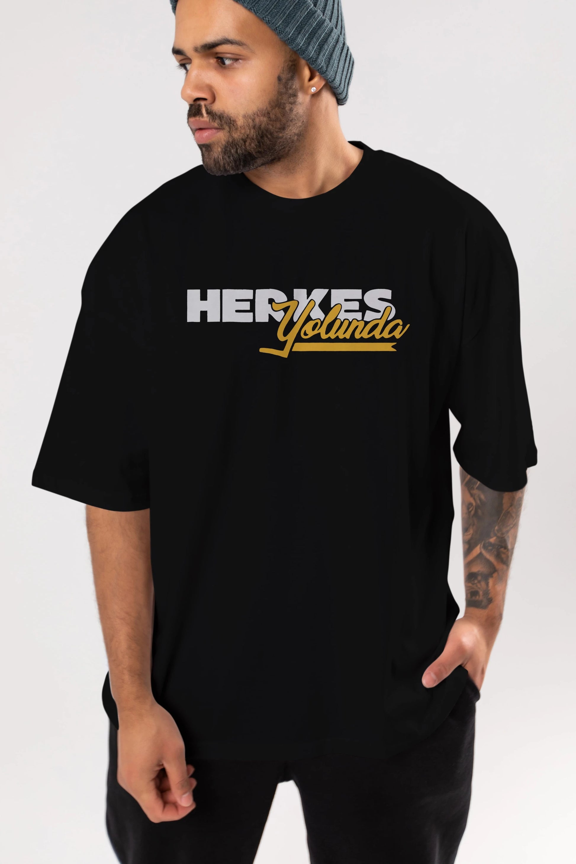 Herkes Yolunda Ön Baskılı Oversize t-shirt %100 pamuk Erkek Kadın Unisex
