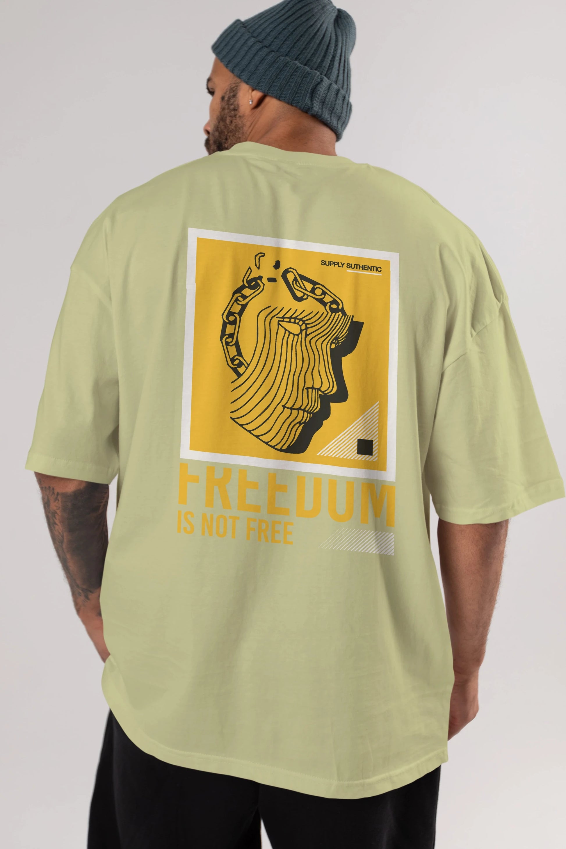 Freedom is Not Free Arka Baskılı Oversize t-shirt Erkek Kadın Unisex