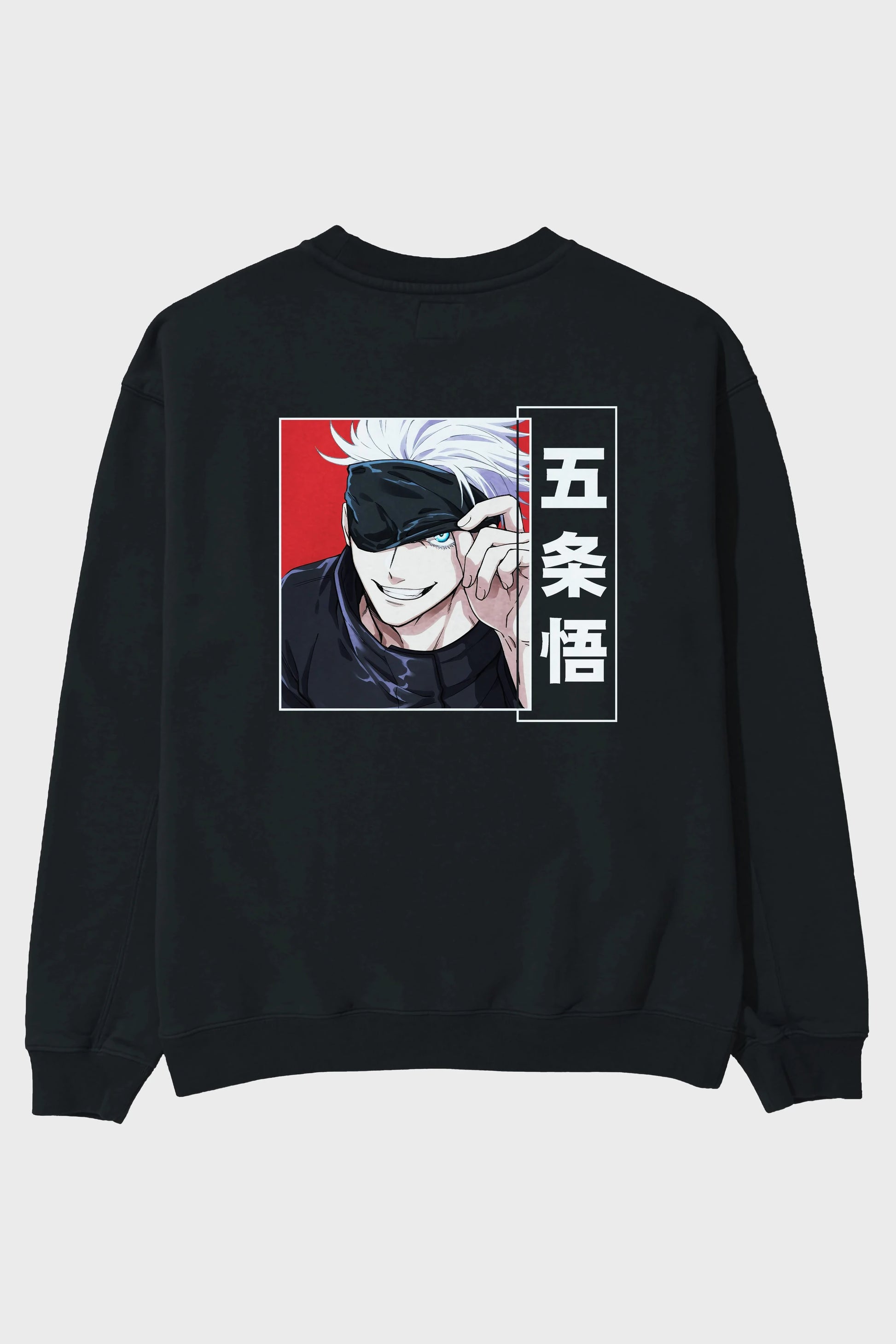 JUJUTSU KAISEN Anime Arka Baskılı Oversize Sweatshirt Erkek Kadın Unisex