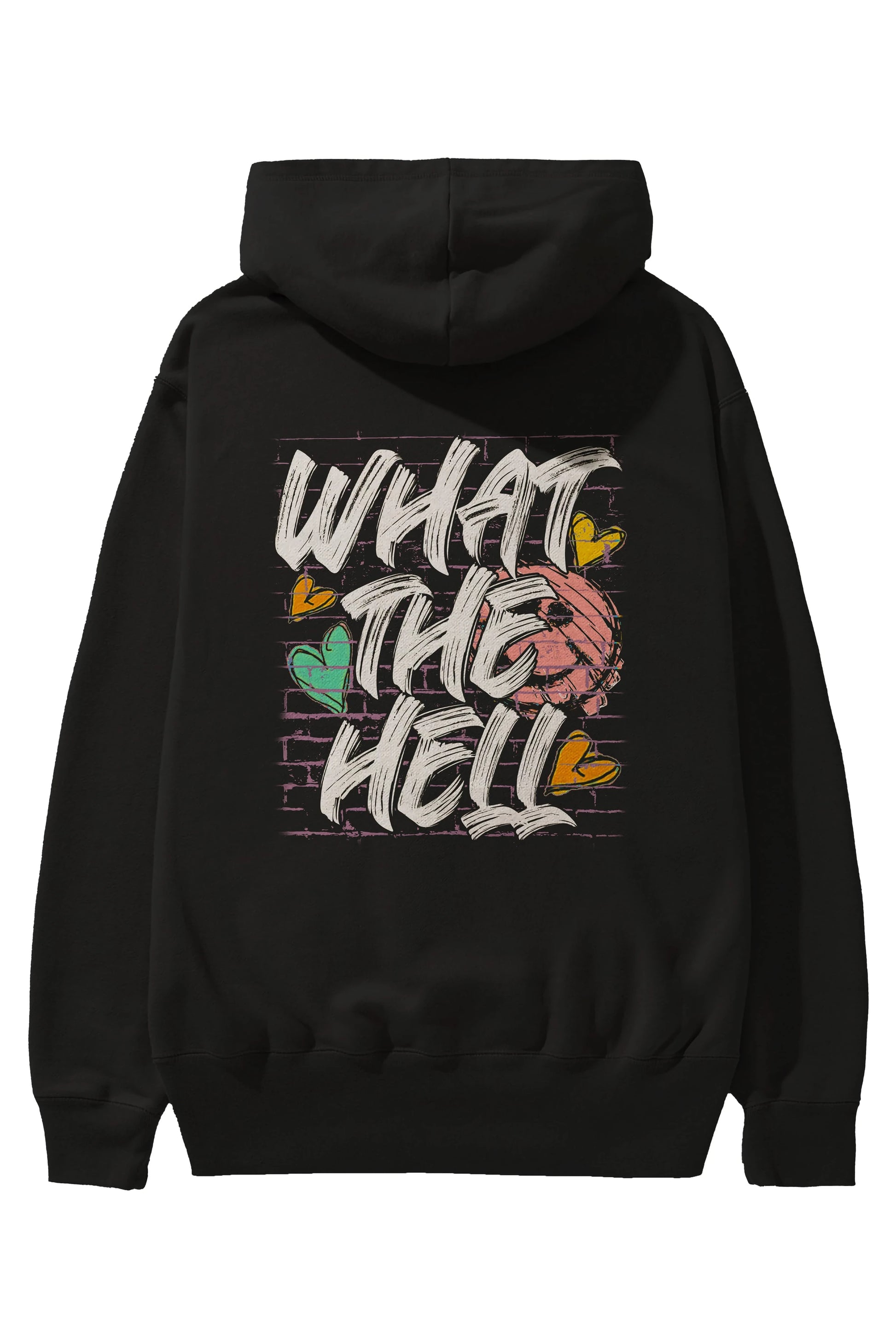 What The Hell Arka Baskılı Hoodie Oversize Kapüşonlu Sweatshirt Erkek Kadın Unisex