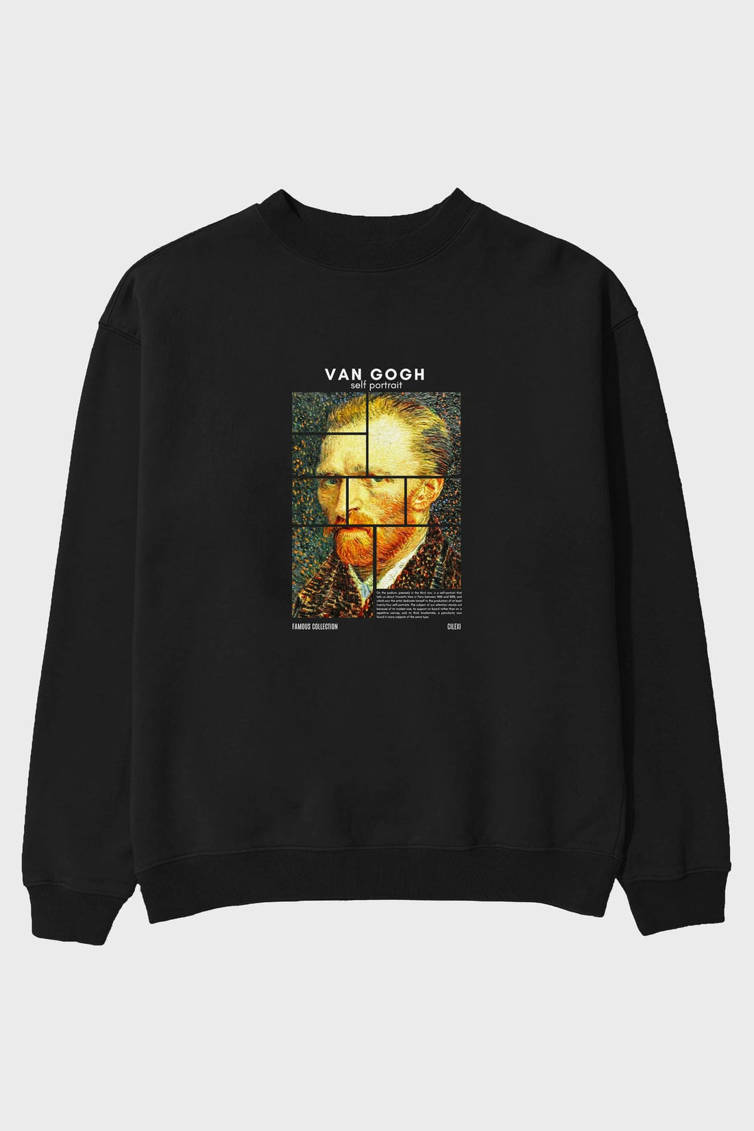 Van Gogh Self Portrait ön Baskılı Oversize Sweatshirt Erkek Kadın Unisex