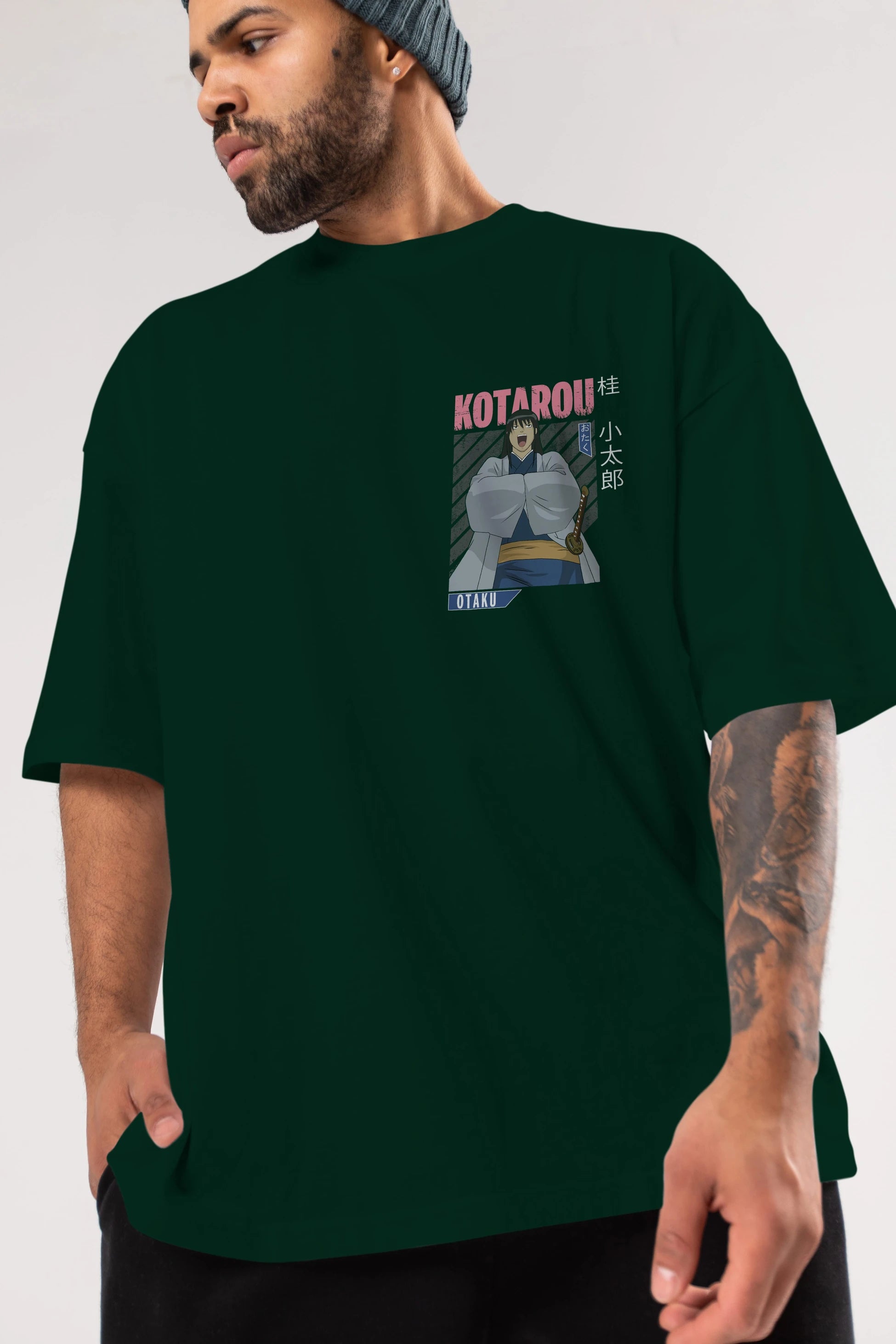 Kotarou Katsura GINTAMA 1 Ön Sol Baskılı Oversize t-shirt Erkek Kadın Unisex %100 Pamuk Bisiklet Yaka tişort
