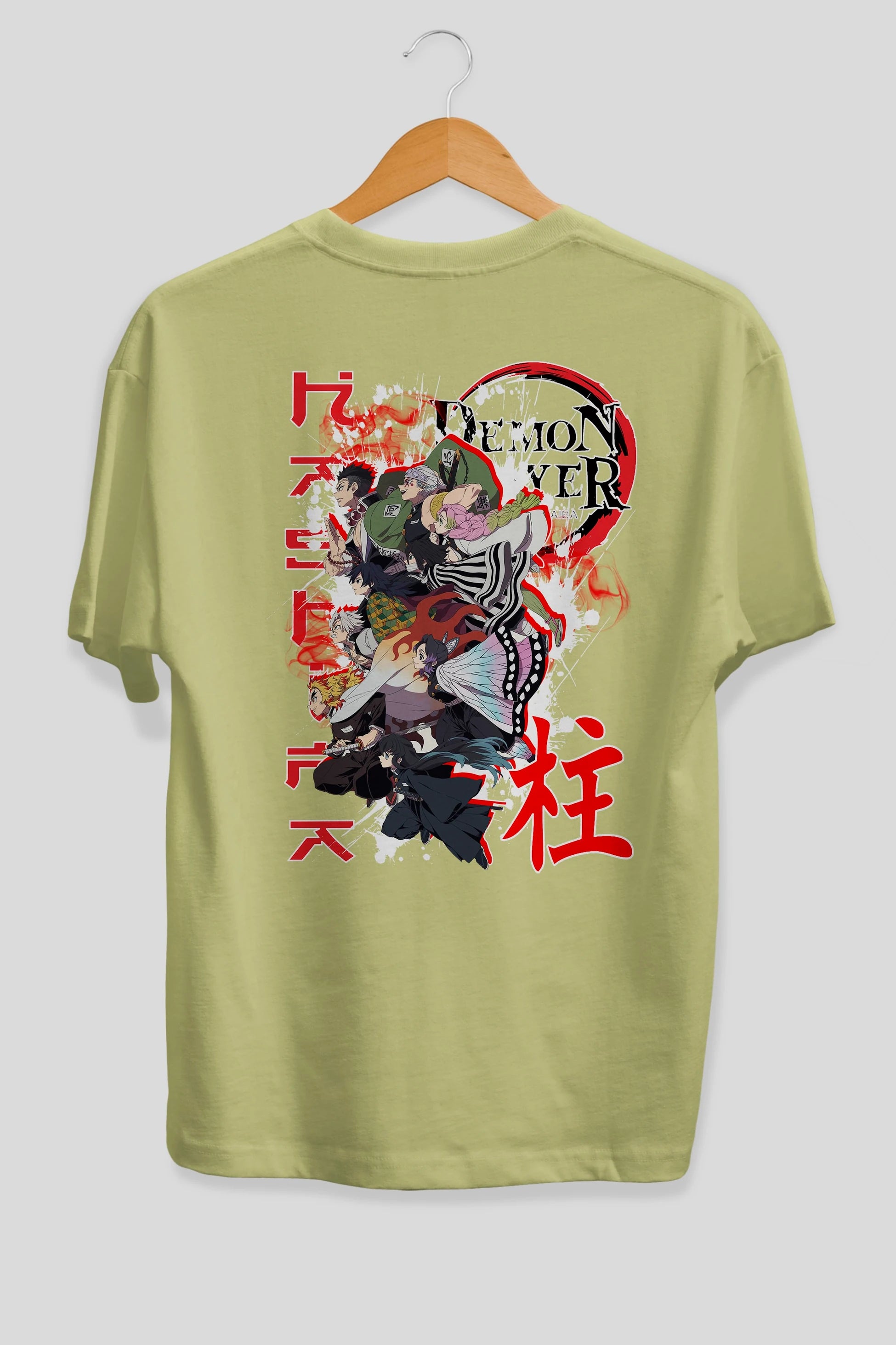 DEMON SLAYER SLAYERS Anime Arka Baskılı Oversize t-shirt Erkek Kadın Unisex