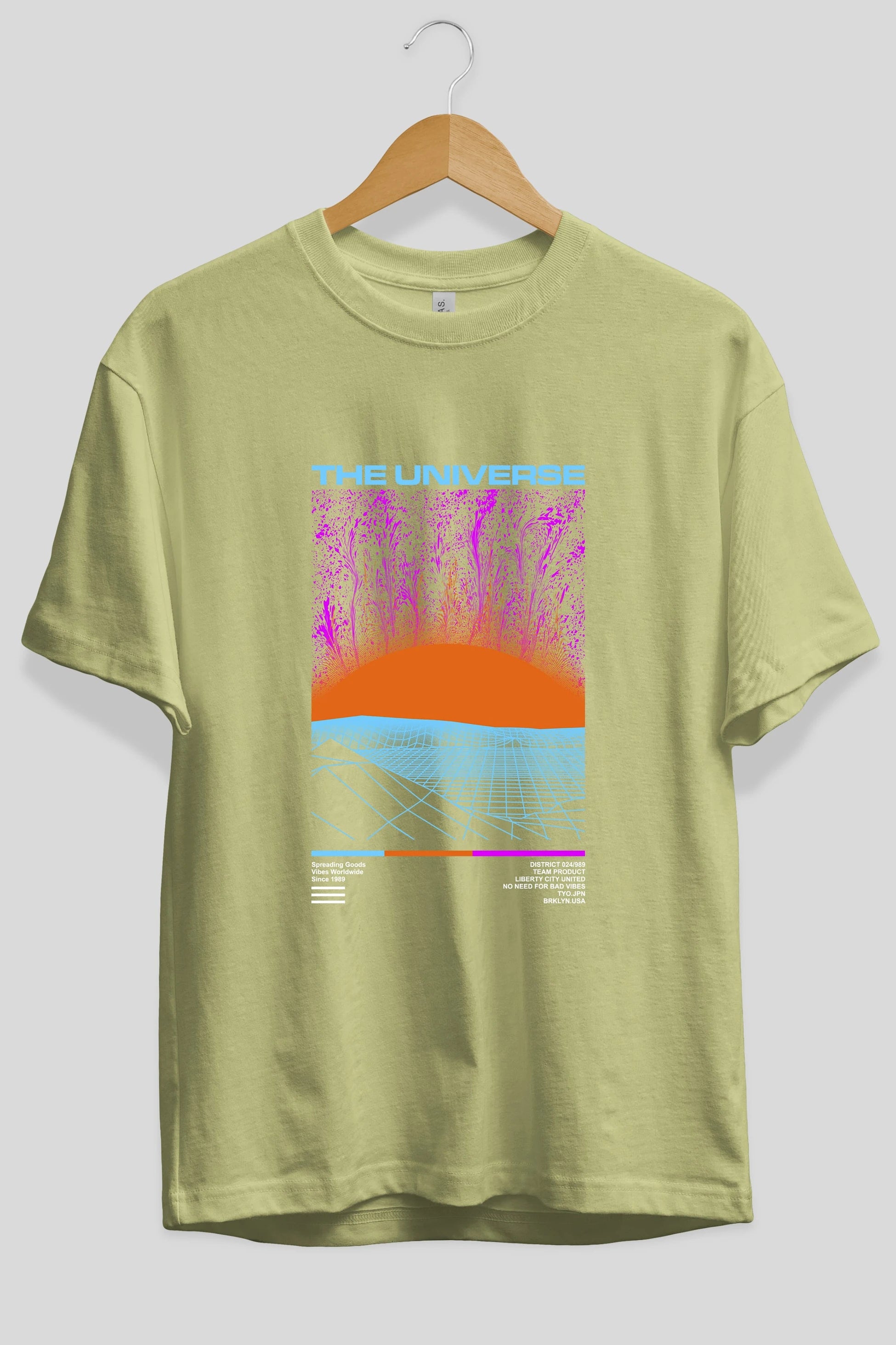 The Universe Ön Baskılı Oversize t-shirt Erkek Kadın Unisex