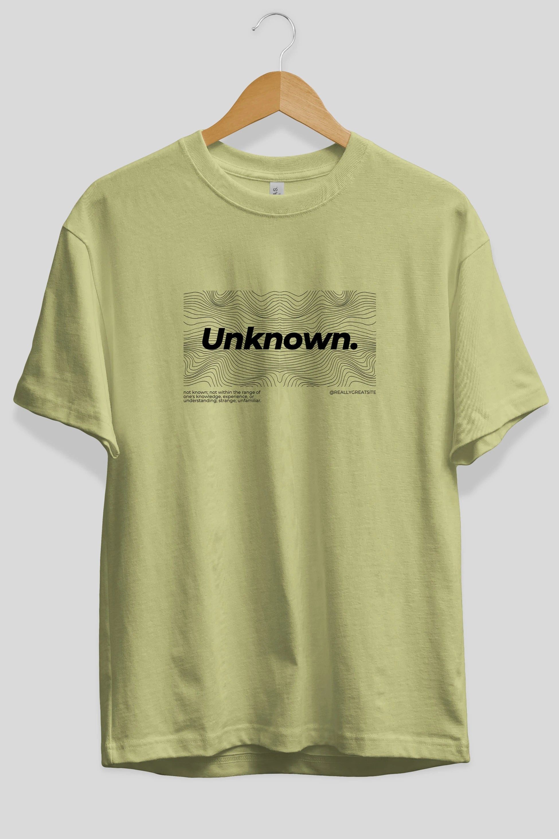 Unknown Yazılı Ön Baskılı Oversize t-shirt Erkek Kadın Unisex