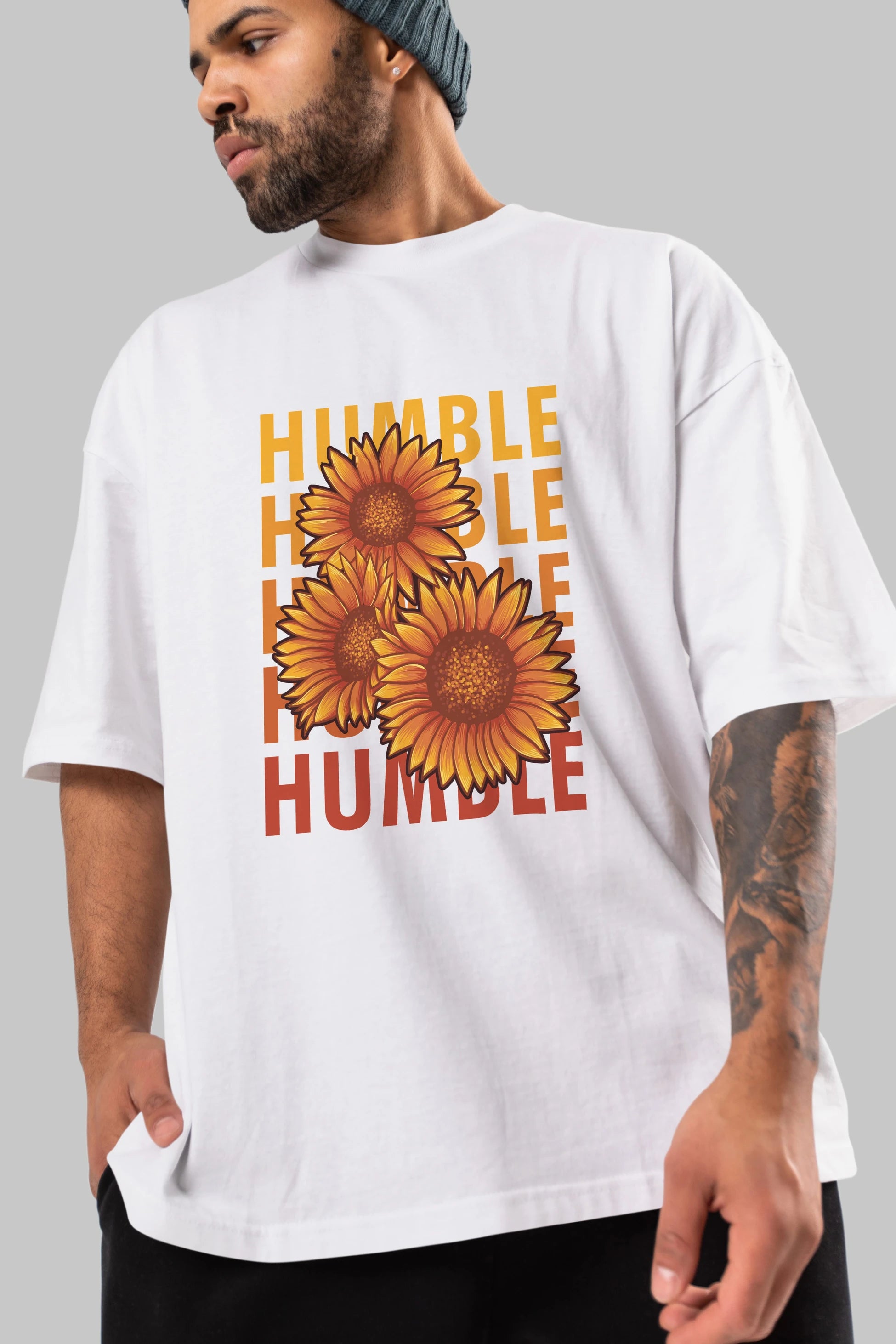Humble 2 Ön Baskılı Oversize t-shirt Erkek Kadın Unisex