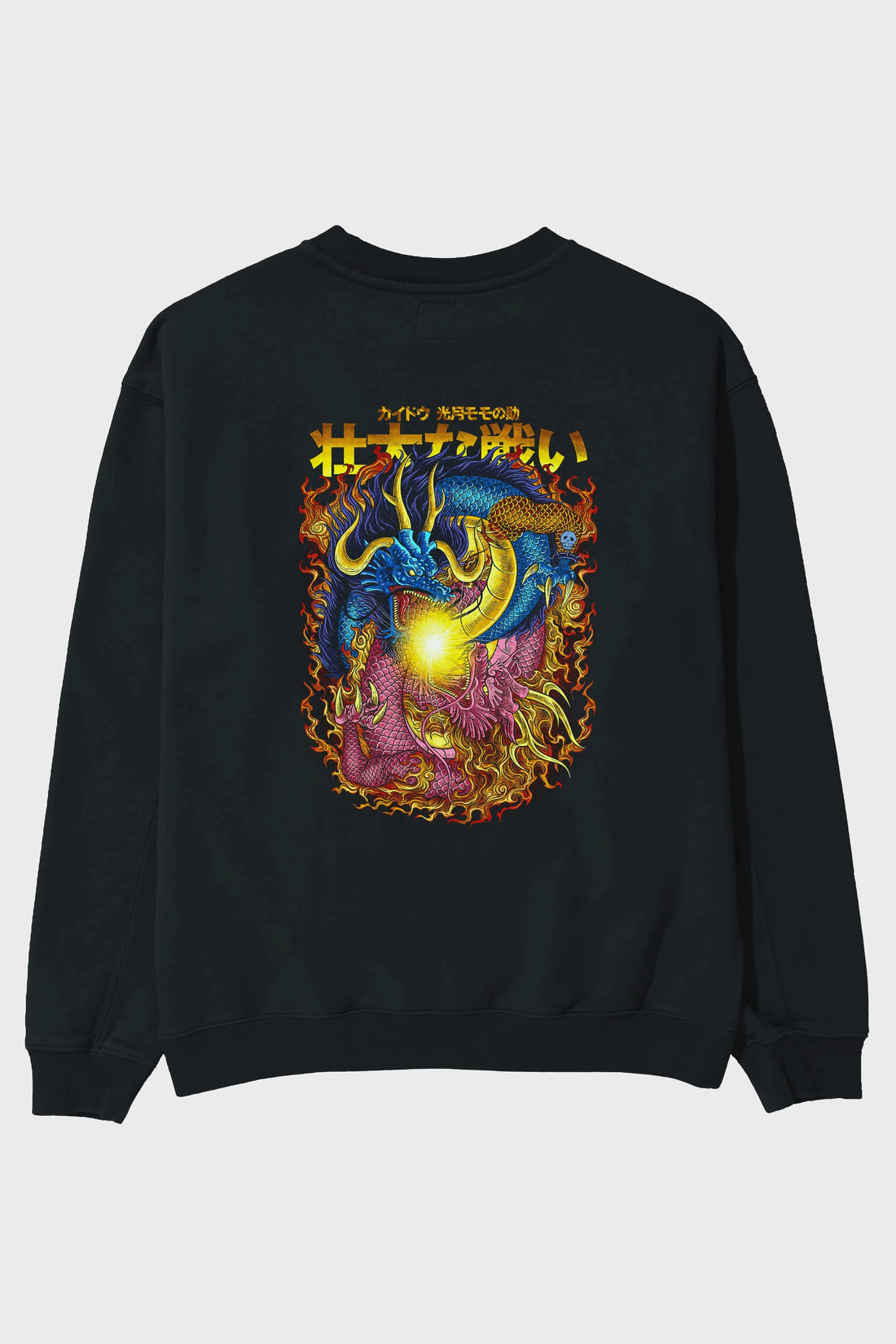 ONE PIECE (4) Anime Arka Baskılı Oversize Sweatshirt Erkek Kadın Unisex