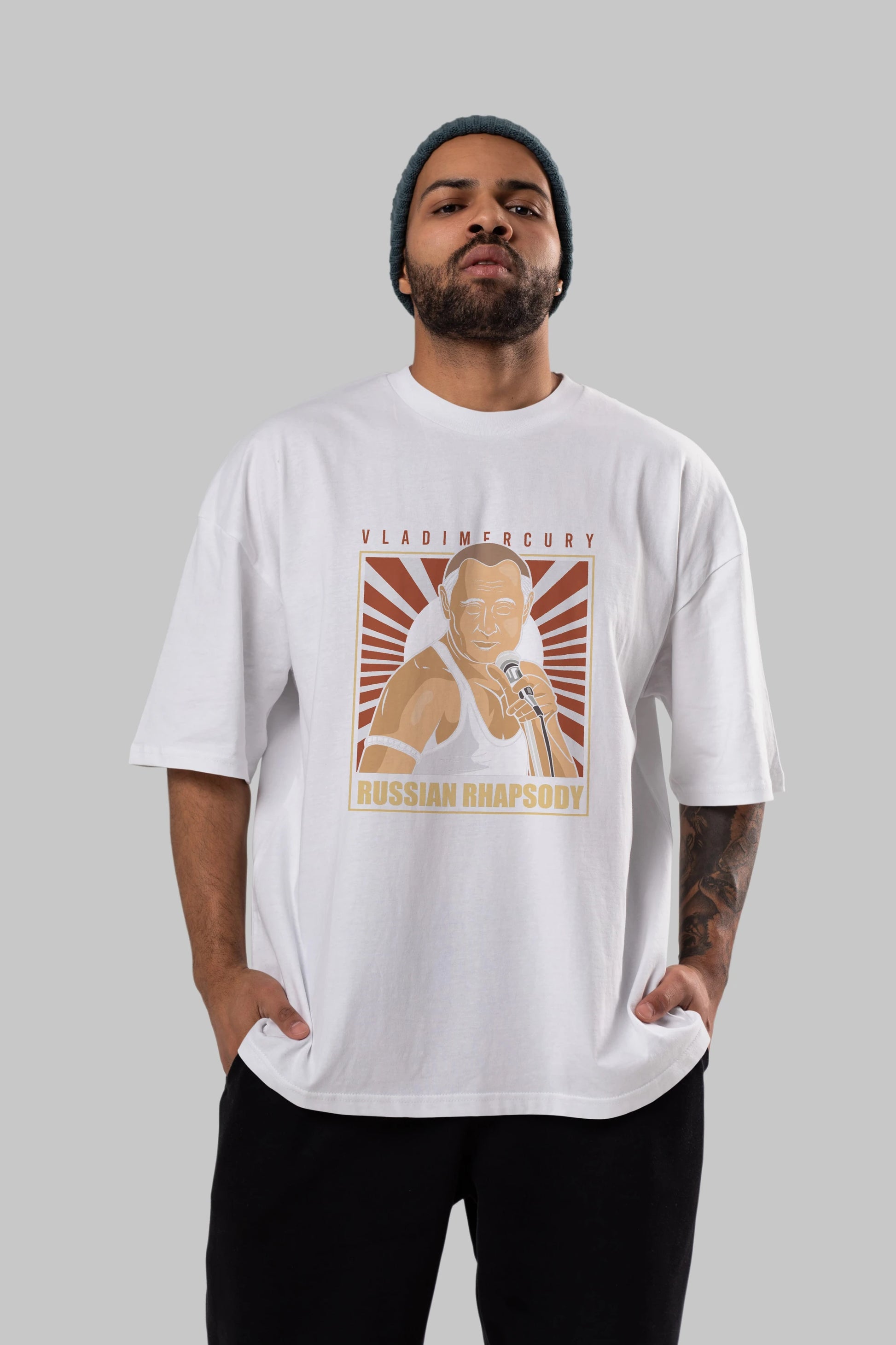 Freddy Puttin Ön Baskılı Oversize t-shirt Erkek Kadın Unisex %100 Pamuk tişort